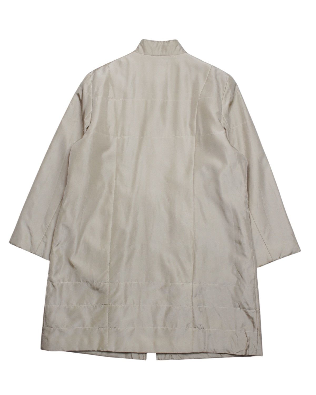 Balmain 1990S BALMAIN PARIS BEIGE SILK PADDED COAT Size US L / EU 52-54 / 3 - 2 Thumbnail