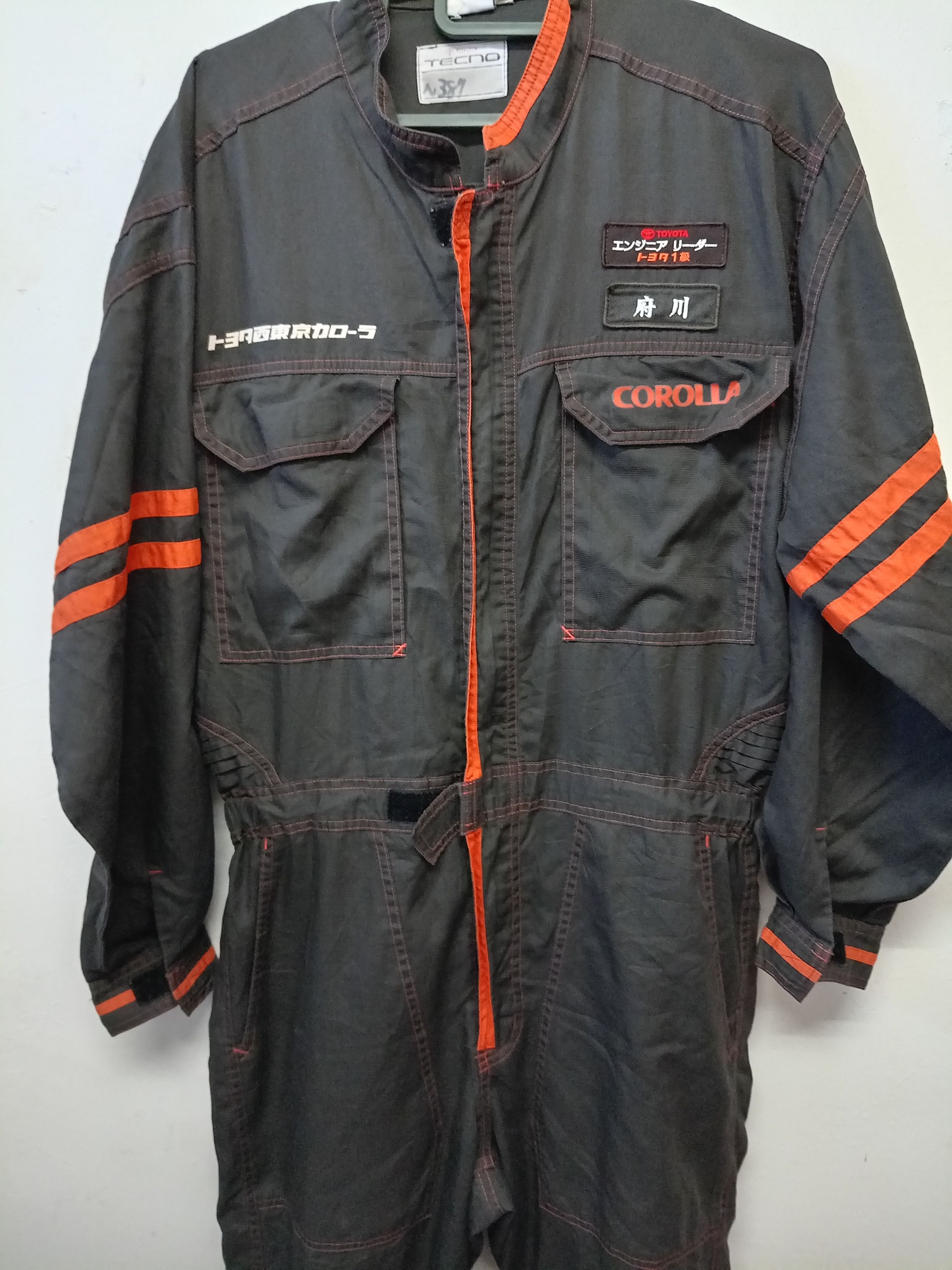 Image of Racing Vintage Toyota Corolla Coverall in Mud, Men's (Size 36)