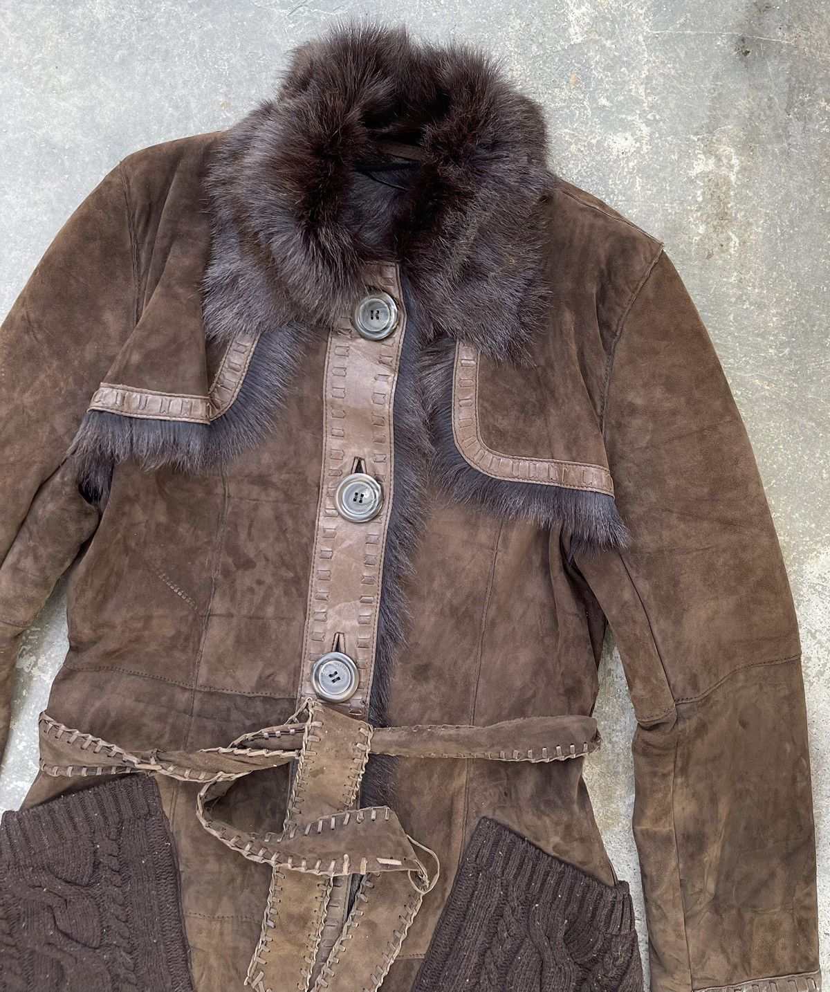 Burberry 🔥BURBERRY BLUE LABEL FAUX FUR LINING SHEEPSKIN LEATHER COAT Size S / US 4 / IT 40 - 11 Thumbnail