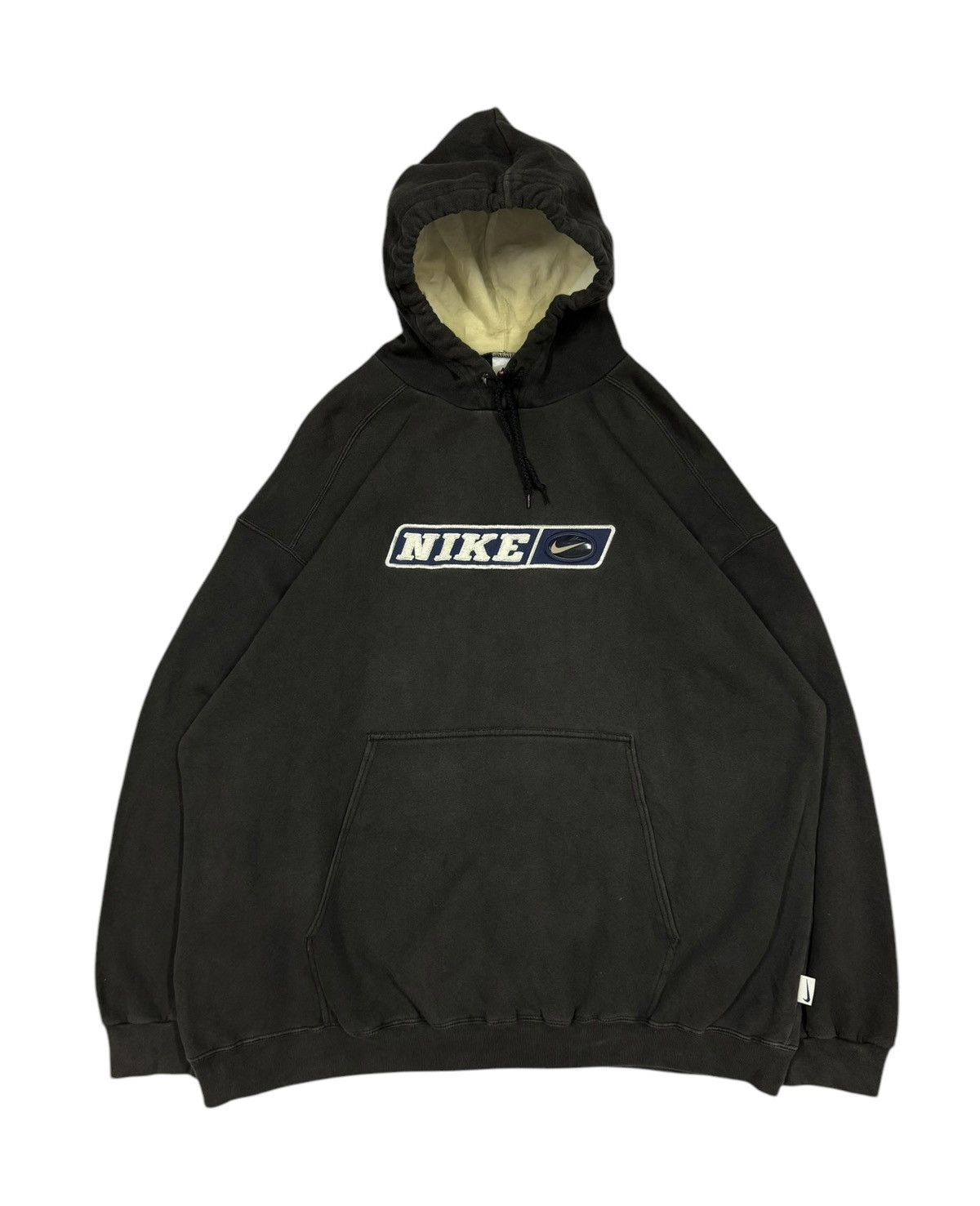 Nike × Vintage Vtg🔥90s Nike Center Swoosh Silicon Logo Sunfaded Sweatshirt Size US XL / EU 56 / 4 - 4 Thumbnail