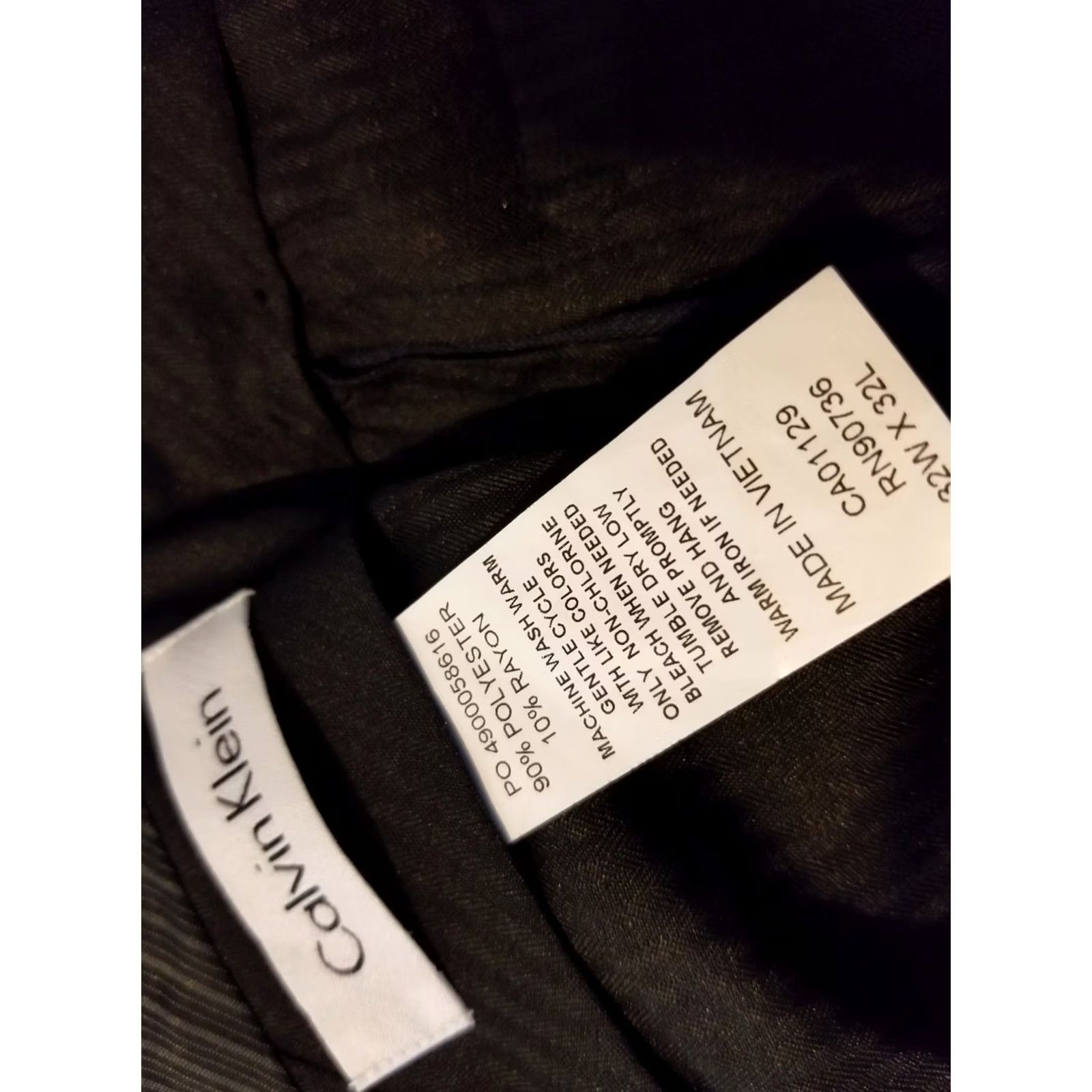 Calvin Klein Mens Calvin Klein Pants 32x32 Navy Blue Slack Chino Khaki Trouser Size US 32 / EU 48 - 4 Thumbnail