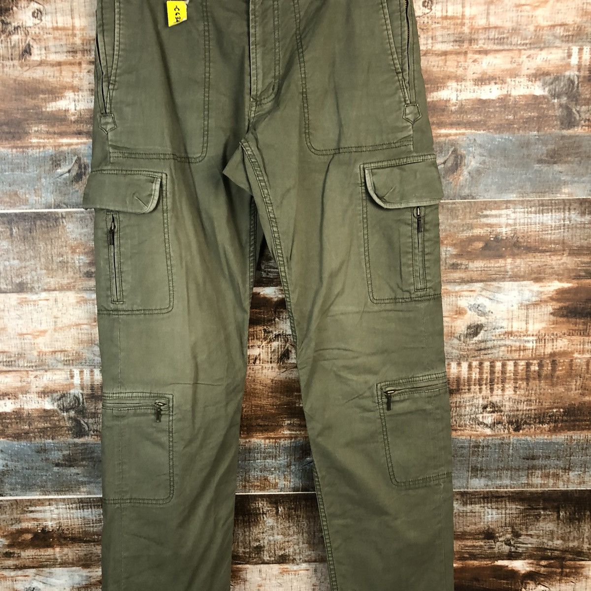 Japanese Brand DL Design Work Green Cargo Multipocket Pants #C634 Size US 31 - 5 Thumbnail