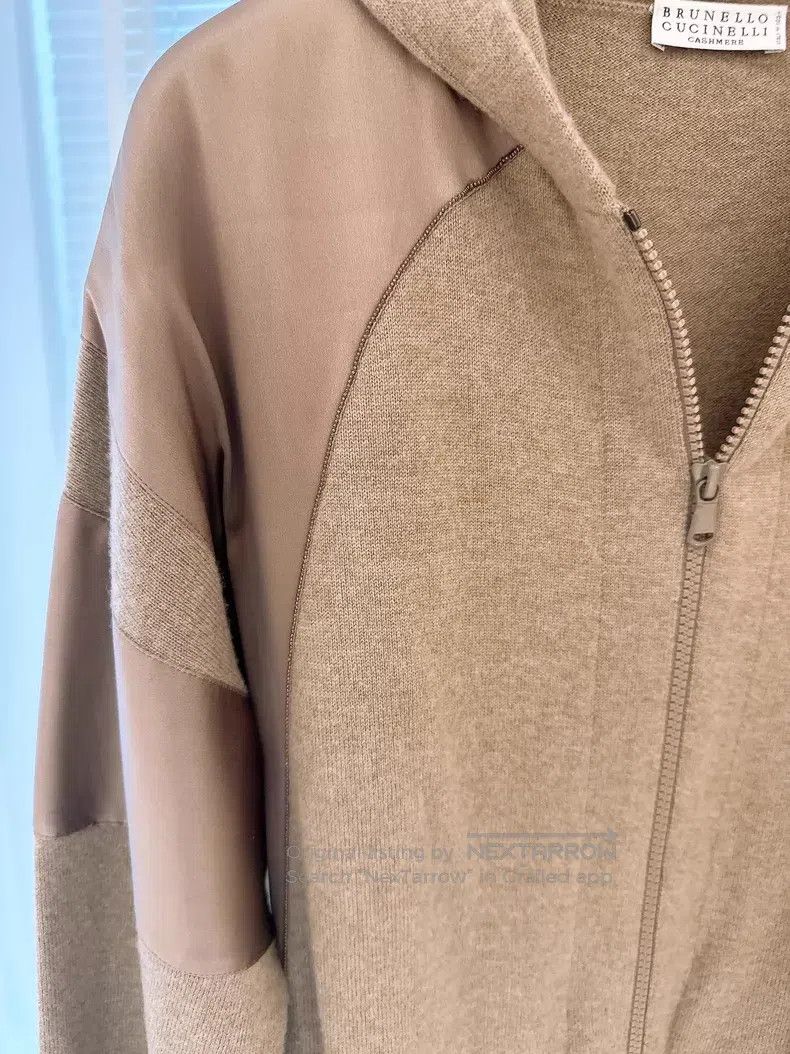 Brunello Cucinelli Brunello Cucinelli Caramel Color Silk Satin and Cashmere B Size XS / US 0-2 / IT 36-38 - 5 Thumbnail