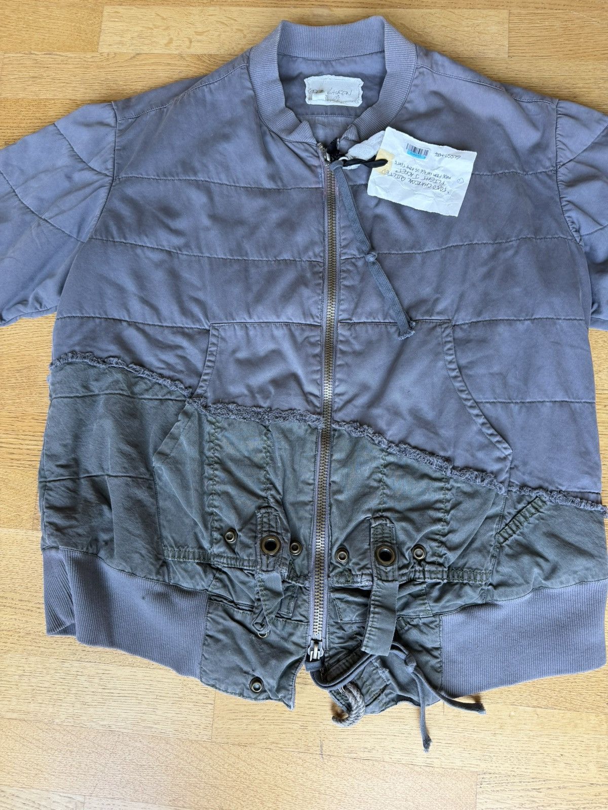 Greg Lauren NWOT 2500$ 50/50 Quilted Charcoal Flight Jacket Size US L / EU 52-54 / 3 - 3 Thumbnail