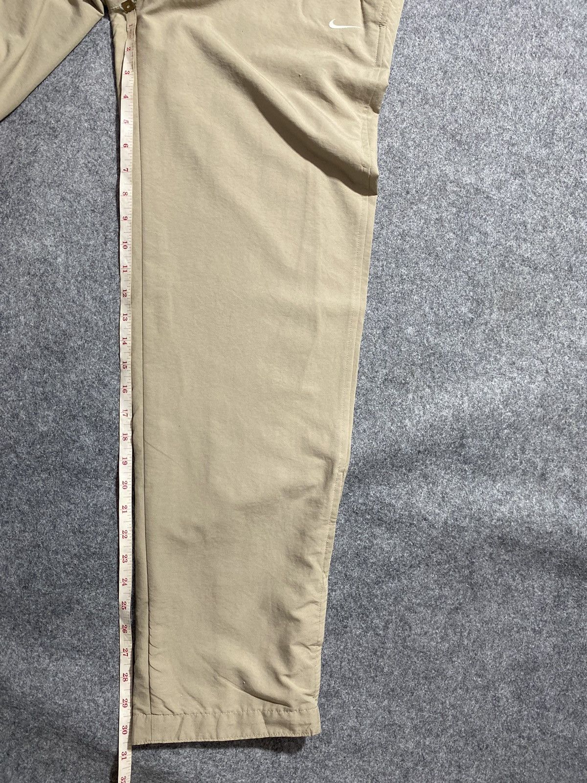Nike × Vintage Y2K Nike Nylon Pants Track Drill Cream Swoosh Size US 30 / EU 46 - 11 Thumbnail