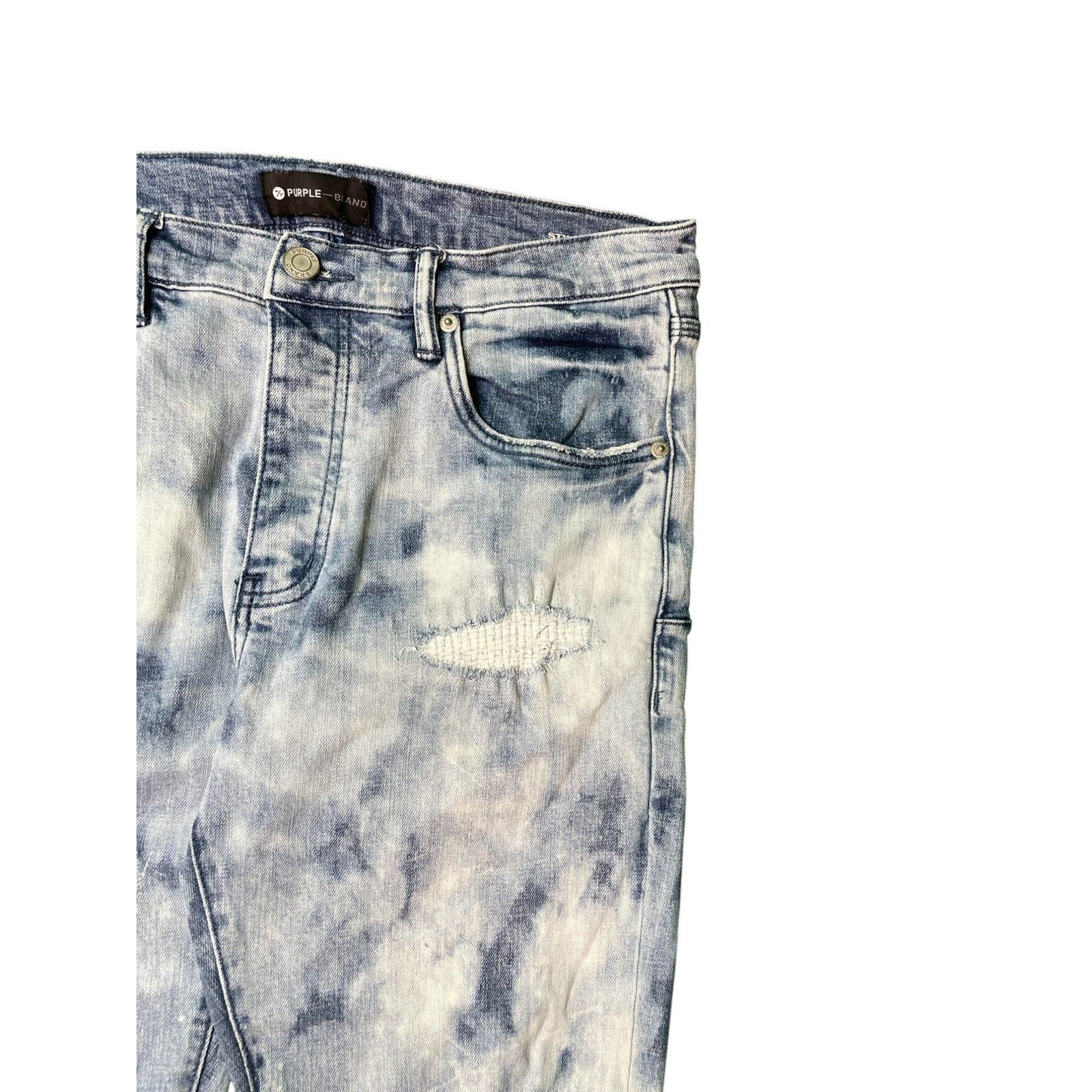Purple Brand Distressed Light Wash Jeans