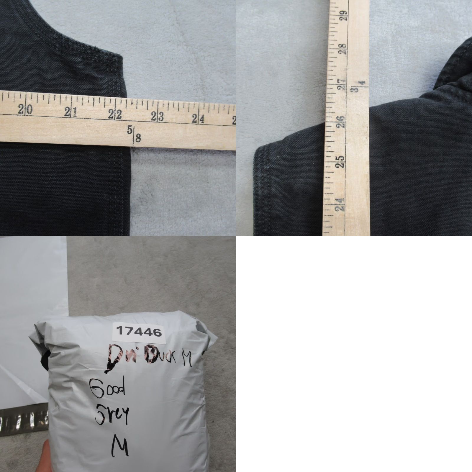Vintage VINTAGE DRI DUCK Vest Mens M Gray Canvas Quilt Lined Insulated Zip Pocket Work Vest Mens Size US M / EU 48-50 / 2 - 9 Thumbnail