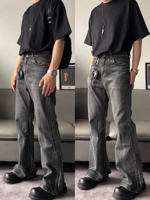 VIBE yuppie distressed washed flared jeans Size US 30 / EU 46 - 3 Thumbnail