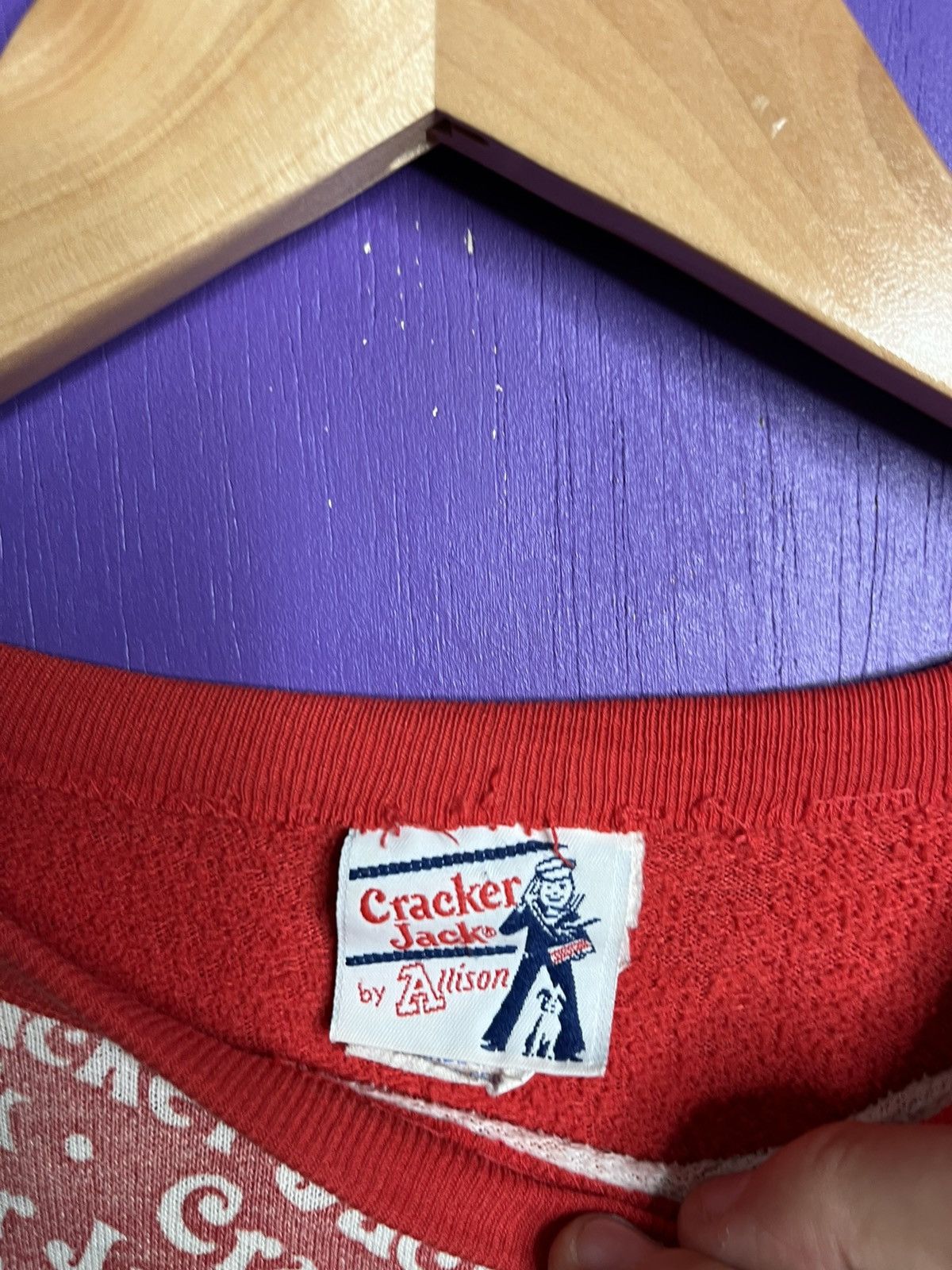 Vintage Vintage 70s Cracker Jack dog logo AOP sweatshirt Size US M / EU 48-50 / 2 - 4 Thumbnail