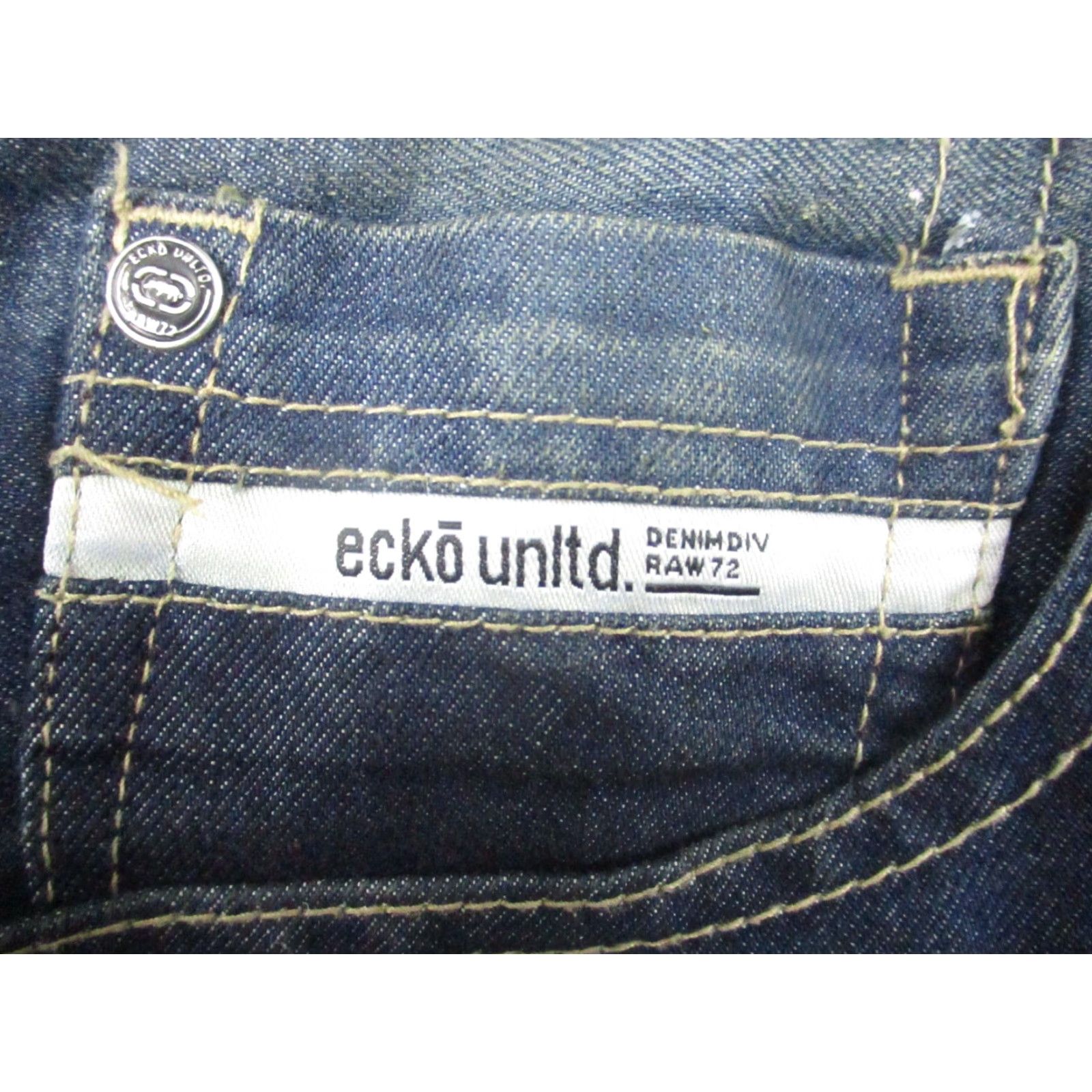 Ecko Unltd. VINTAGE Ecko Unltd Jeans Shorts Denim 44 Baggy Relaxed Wide Leg Men 44 Blue Cotton Denim 5-Pocket Hip Hop Retro 90s Boys Mens Shorts Size US 44 / EU 60 - 2 Thumbnail