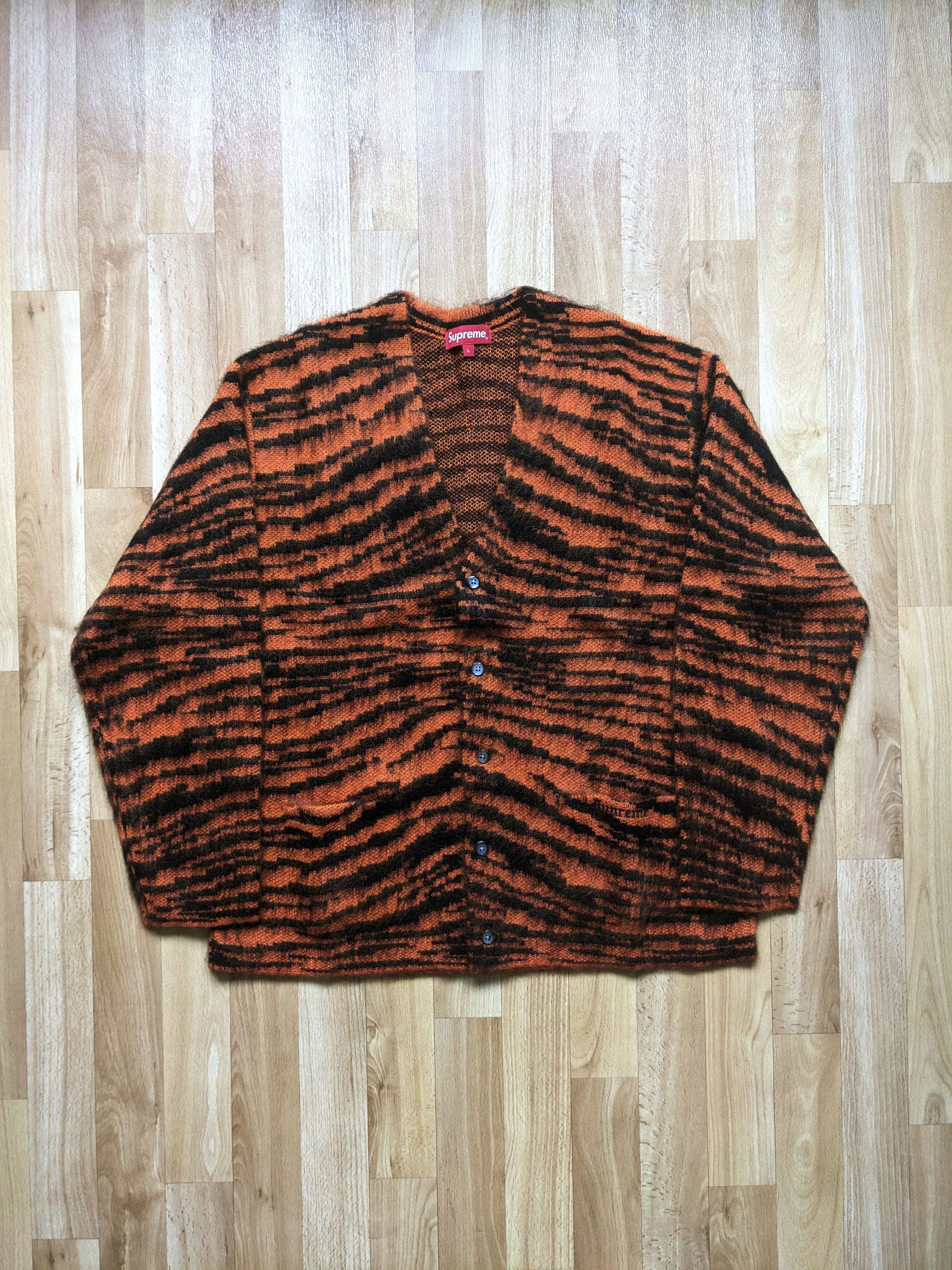 Supreme Supreme Brushed Mohair Cardigan Tiger Stripe FW20 Size US L / EU 52-54 / 3 - 2 Thumbnail