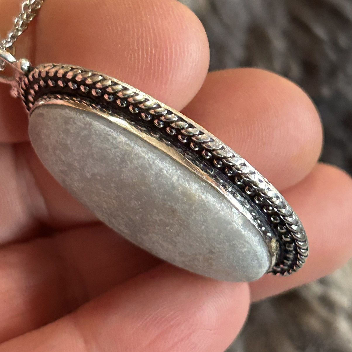 Handmade Handcrafted framed rainbow moonstone 925 sterling necklace Size ONE SIZE - 9 Thumbnail