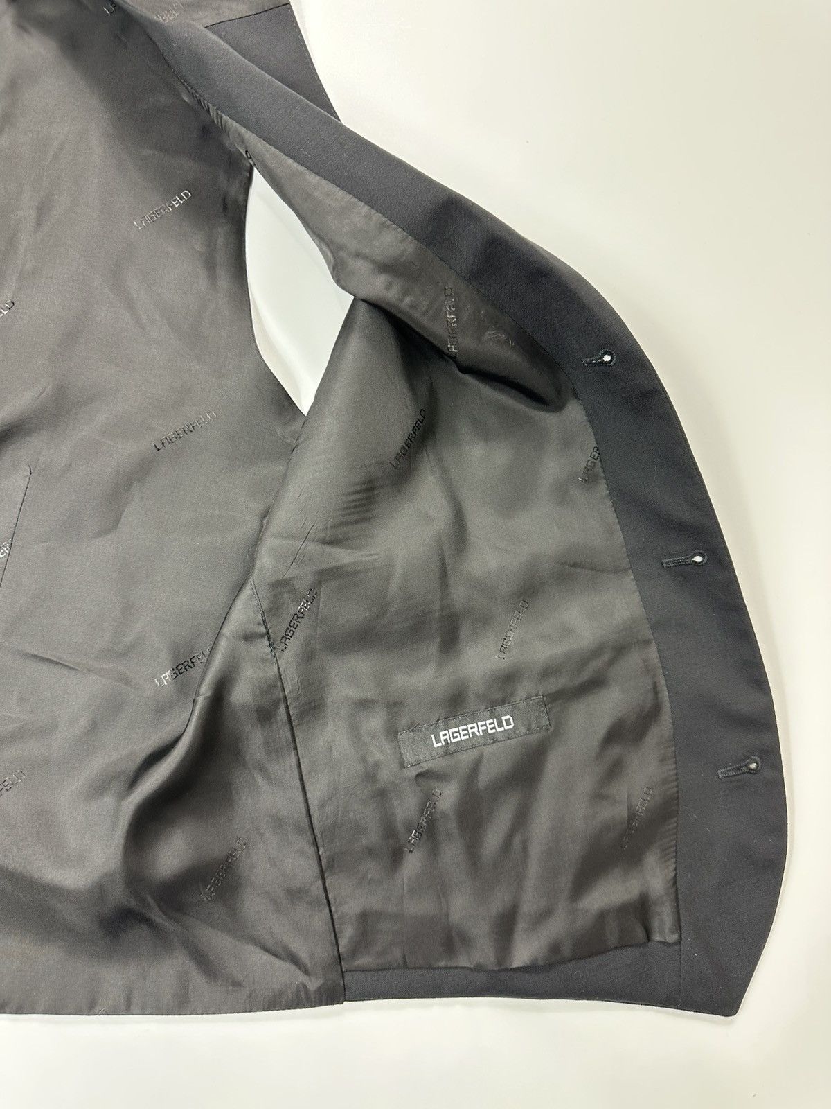 Karl Lagerfeld Karl Lagerfeld Formal Vest Men's Black Size 42R - 8 Thumbnail