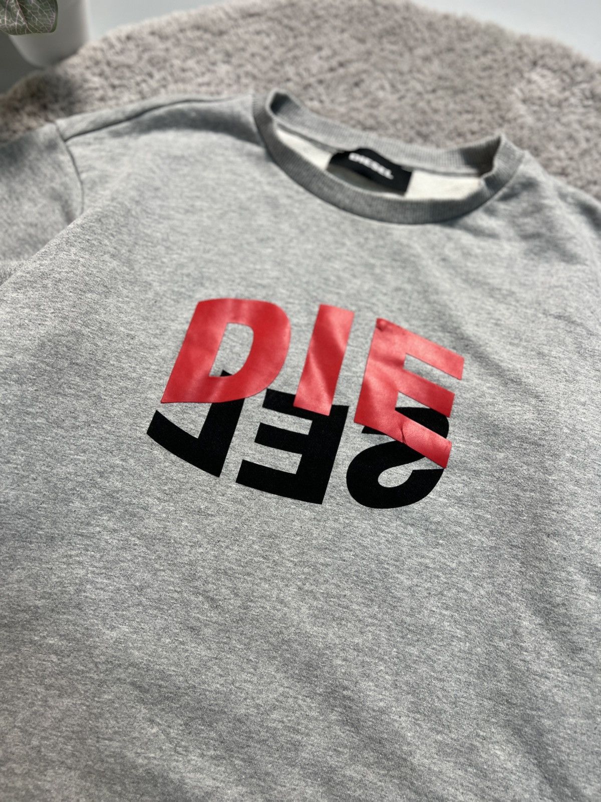 Diesel × Vintage Rare Vintage Diesel Sweatshirt Big Logo Size US XL / EU 56 / 4 - 3 Thumbnail
