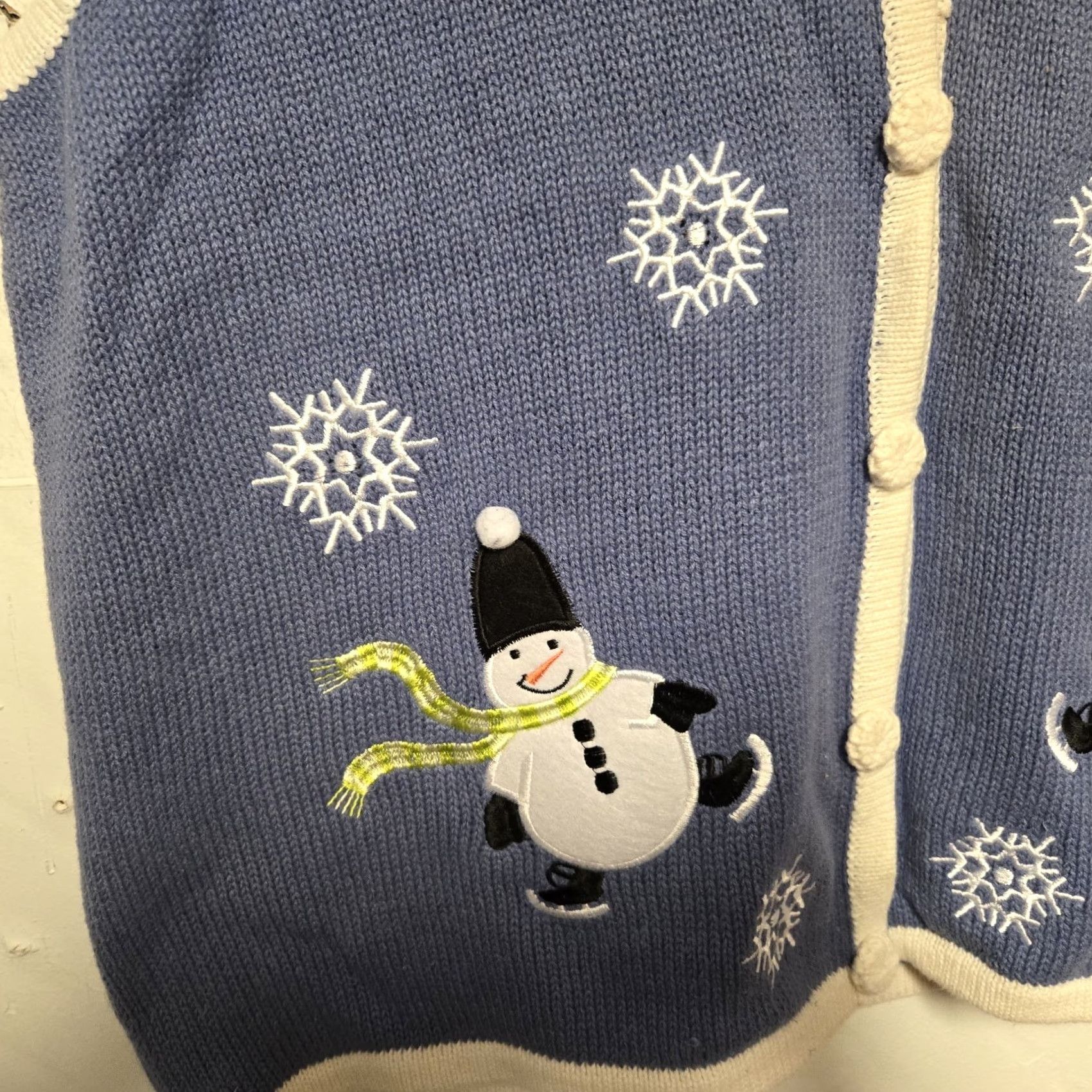 Vintage VINTAGE Holiday Editions Winter Womens Vest XL Blue Snow Penguins NWT Sleeveless Knitted Christmas Style Sweater NWT Womens (adjusted for accuracy) Size XL / US 12-14 / IT 48-50 - 4 Thumbnail