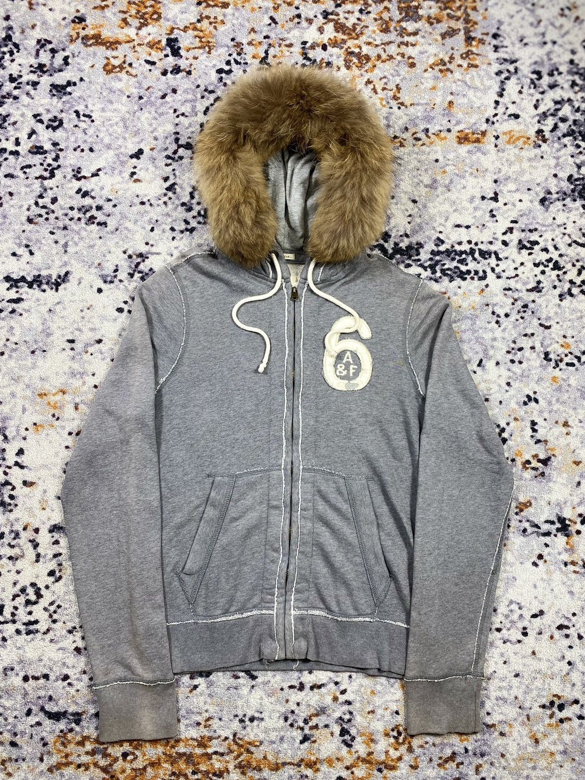 Abercrombie & Fitch Abercrombie&Fitch Faded Distressed Fur Zip Hoodie Ifsix lgb Size US M / EU 48-50 / 2 - 1 Thumbnail