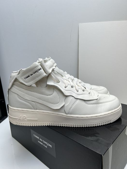 Nike air force 1 mid comme des best sale garcons white