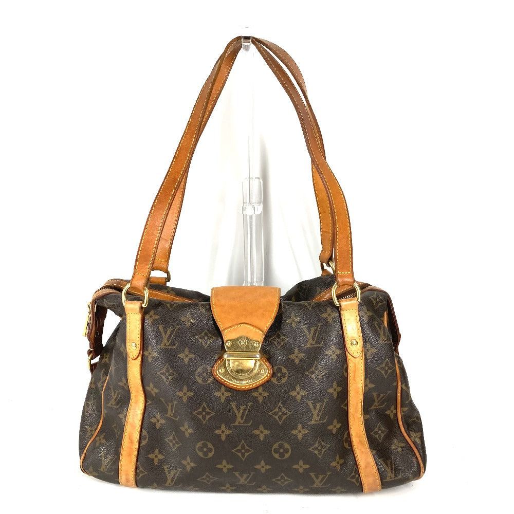 Louis Vuitton M51186 Monogram Stresa Pm Shawl Tote Bag Shoulder Canvas Women Brown