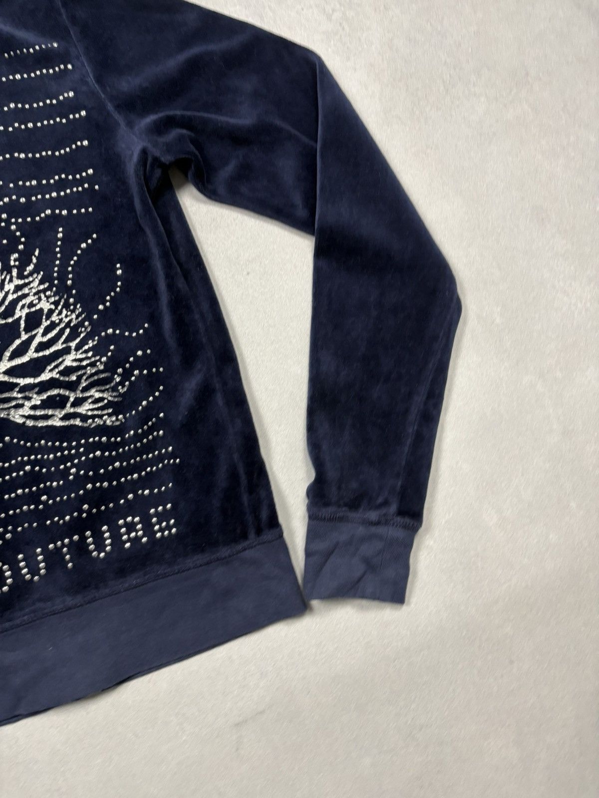 Juicy Couture Vintage 00s Juicy Couture Velour Zip Hoodie Rhinestone Tree Size M / US 6-8 / IT 42-44 - 5 Thumbnail