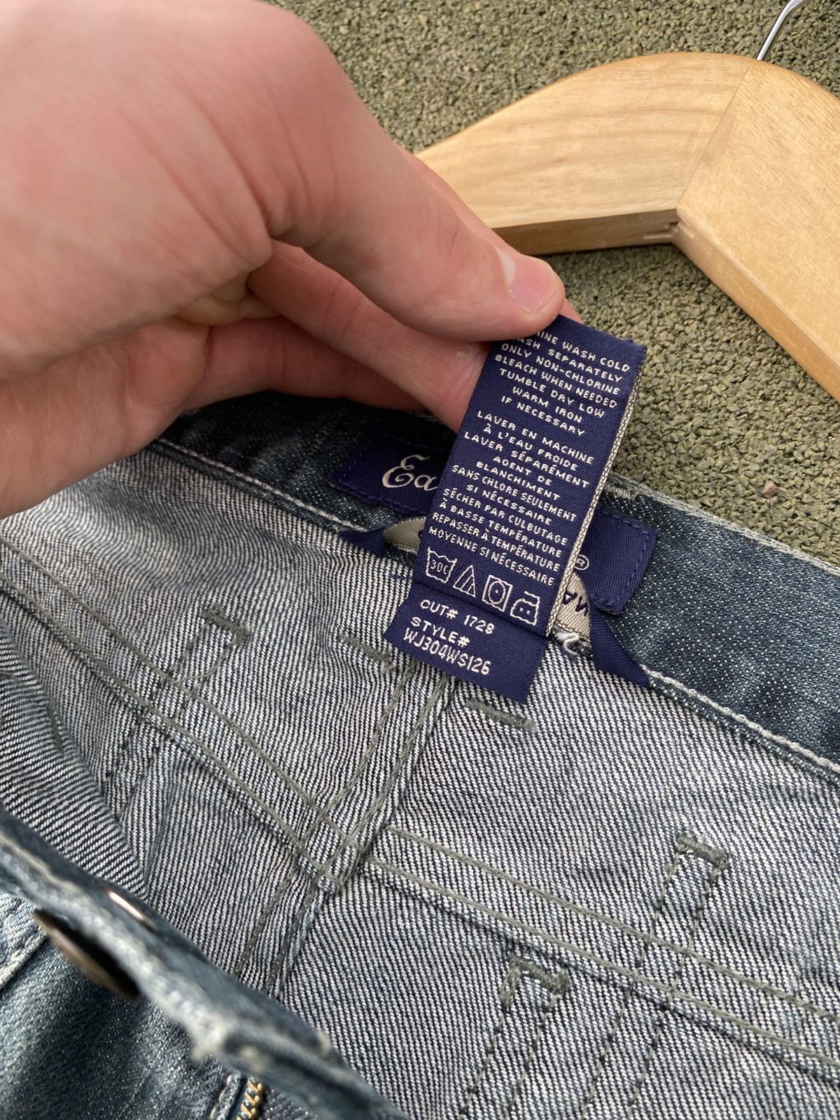 Earl Jeans × Japanese Brand × Vintage Vintage EarlJean Carpenter Jeans Y2K Workwear Wide Leg Denim Size 30" / US 8 / IT 44 - 17 Thumbnail