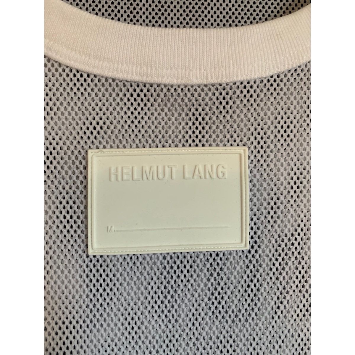 Helmut Lang HELMUT LANG WHITE LOGO MESH TOP Size US L / EU 52-54 / 3 - 9 Thumbnail