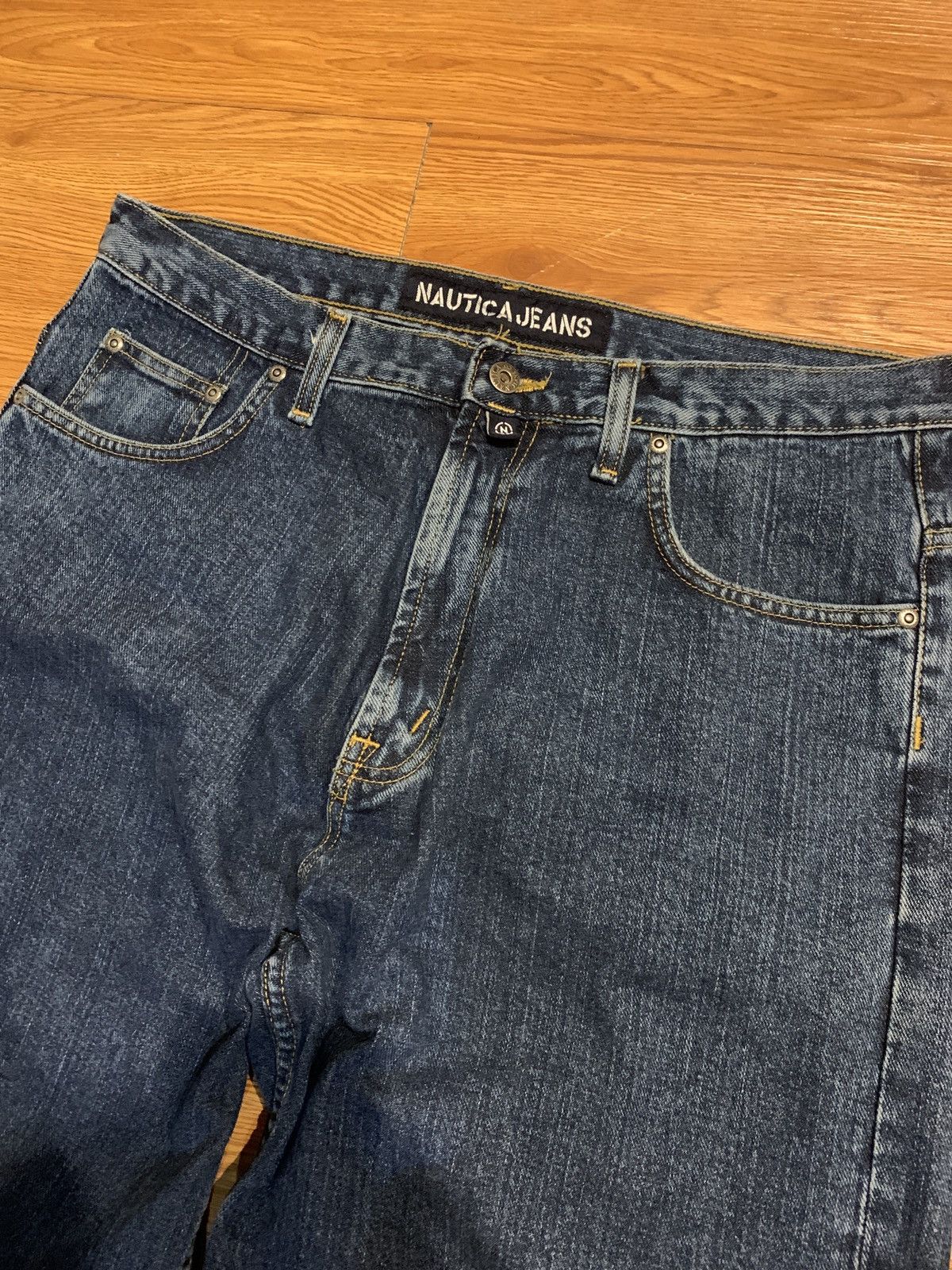 Nautica × Vintage baggy y2k skater “nautica” jeans Size US 35 - 3 Thumbnail