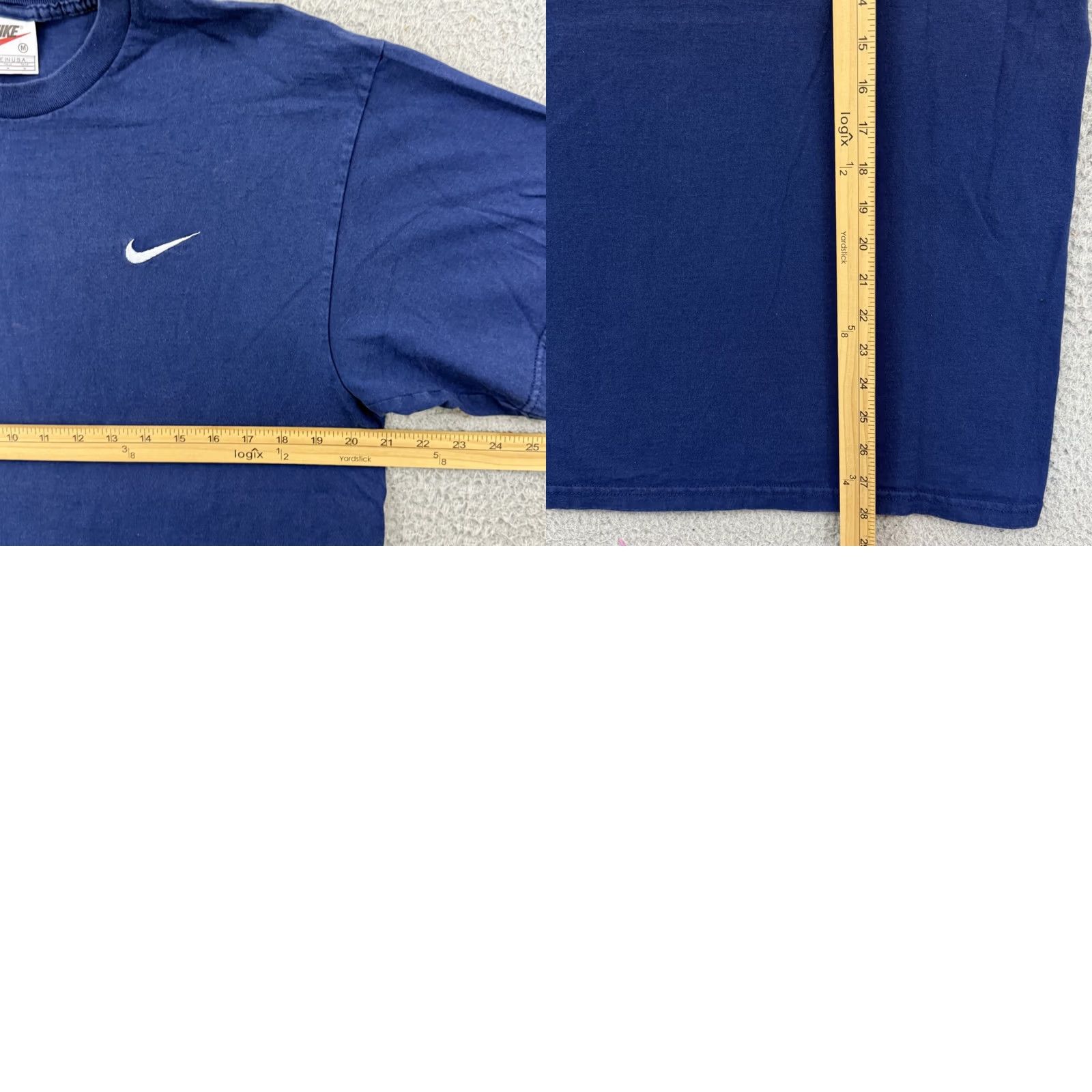 Nike VINTAGE Nike Shirt Mens Medium Blue 90s Check Swoosh Athletic Short Sleeve USA Size US XXL / EU 58 / 5 - 8 Thumbnail