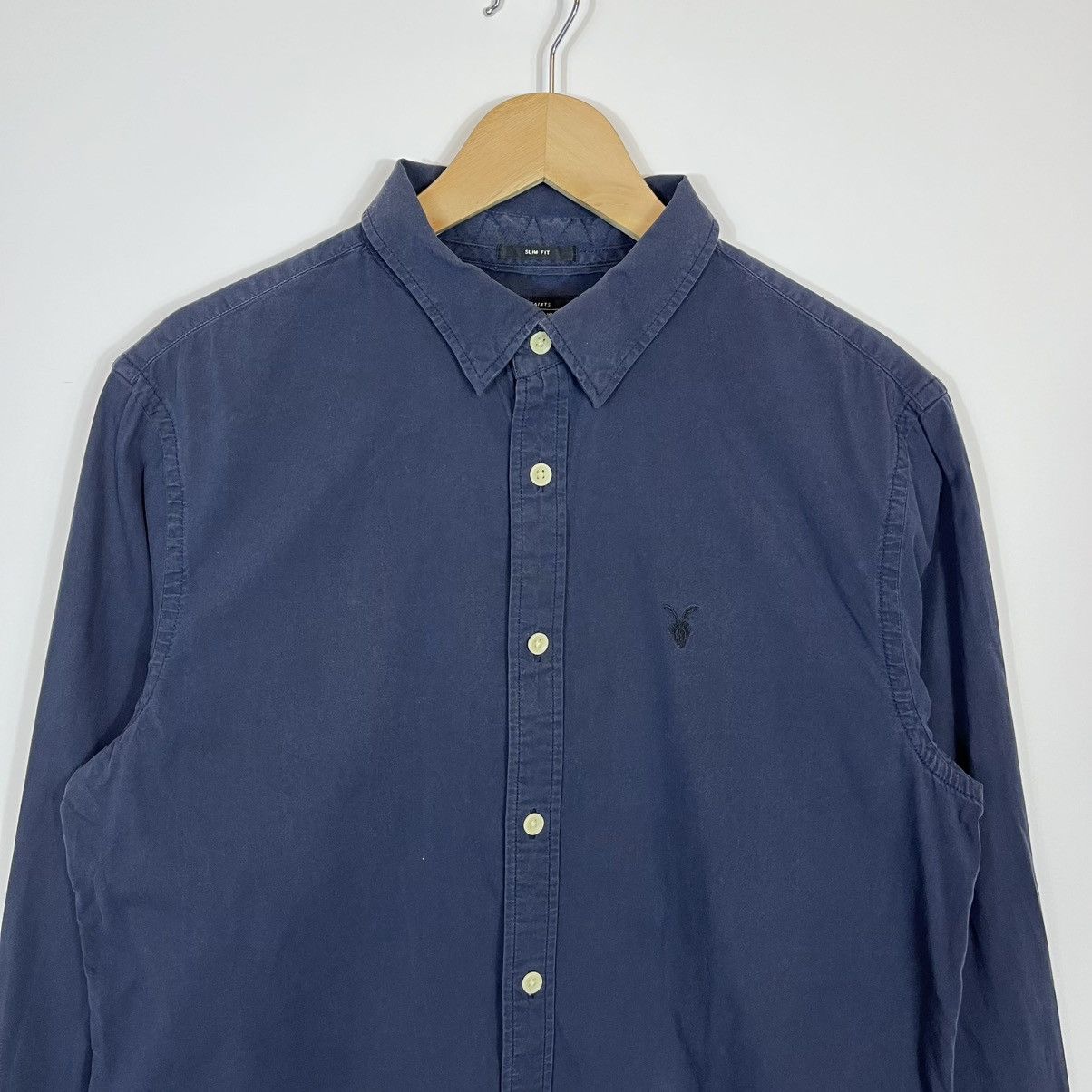 Allsaints Allsaints Blue Button Down Shirt Streetwear Y2K Size US M / EU 48-50 / 2 - 2 Thumbnail