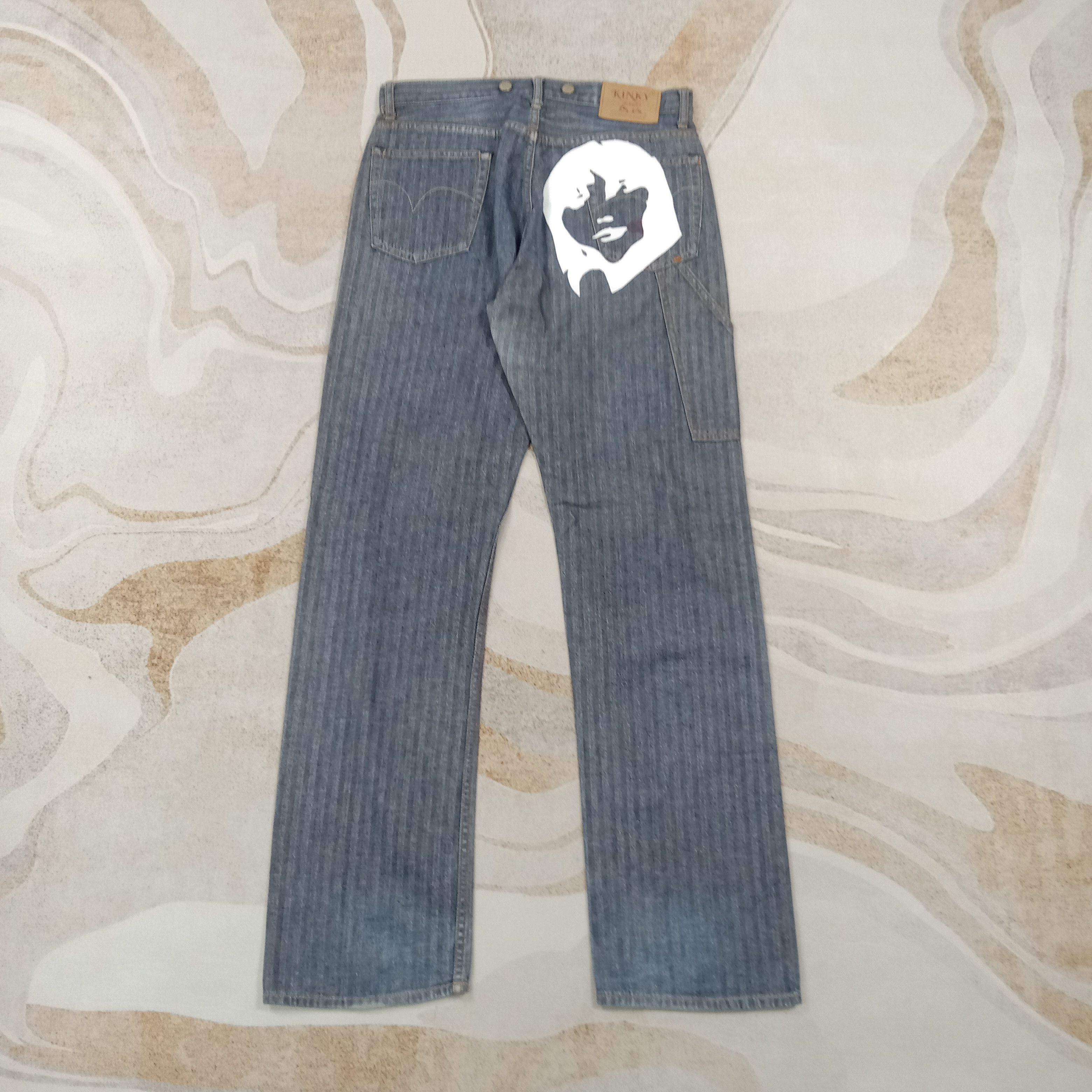Hysteric Glamour Hysteric Glamour Kinky Stripes Denim Jeans C280N31 Size US 32 / EU 48 - 1 Thumbnail