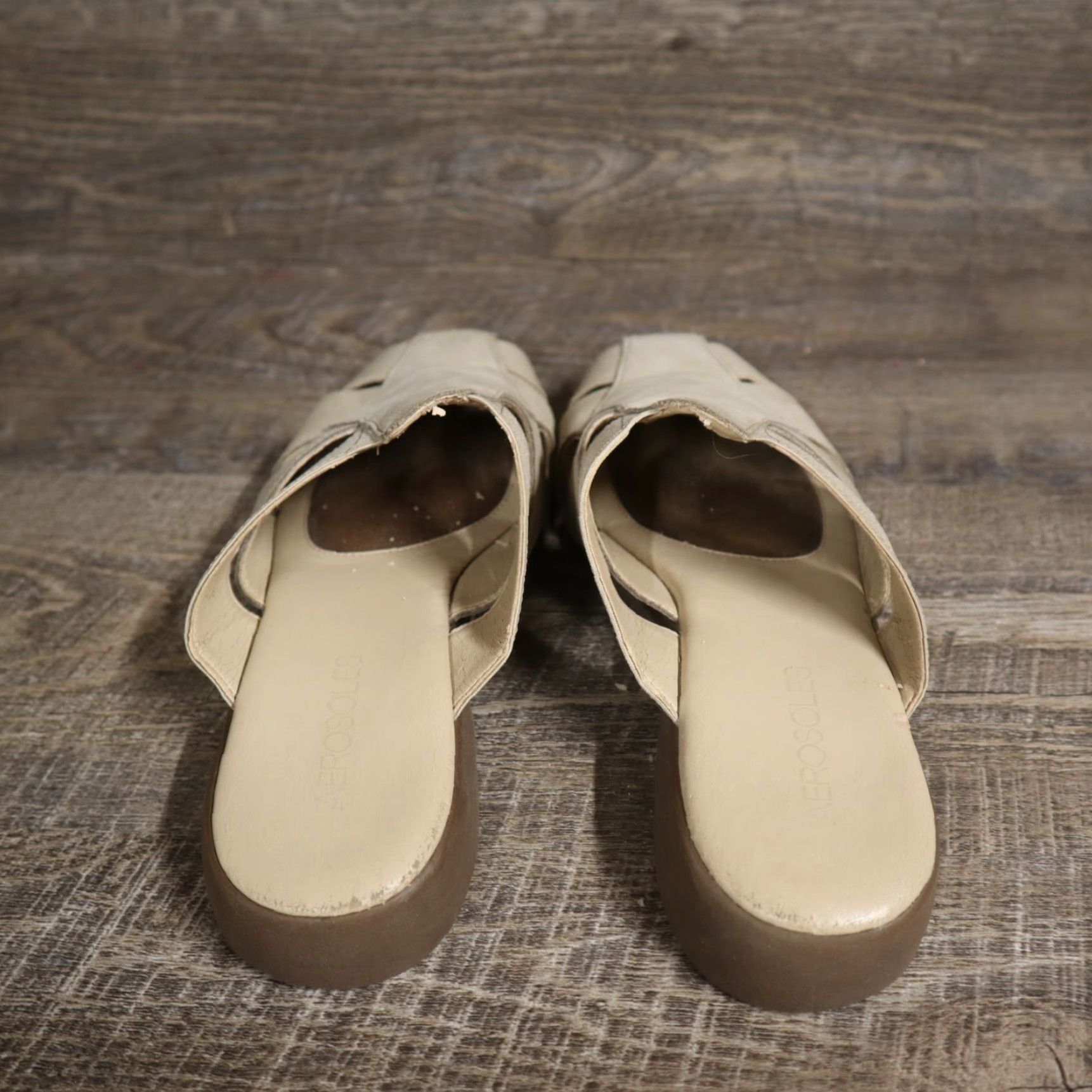 Vintage VINTAGE Shoes Women Slide Sandal Leather Brown Buckle Elegant Retro 90s Men B Size US 8 / IT 38 - 4 Thumbnail
