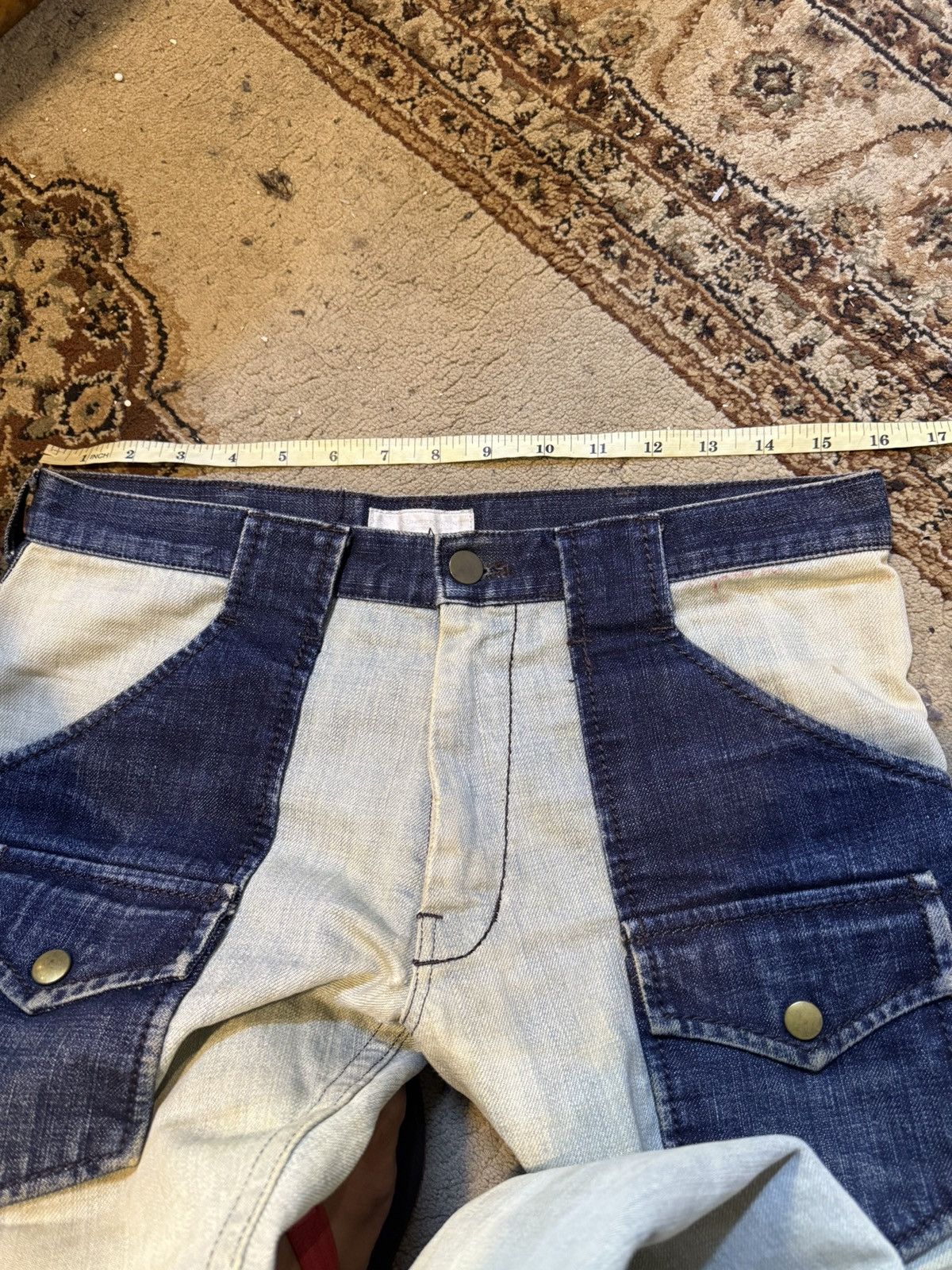 Number (N)ine Number Nine A/W 2000 “Redisun” Distressed Bush Denim Pant Size US 32 / EU 48 - 12 Thumbnail