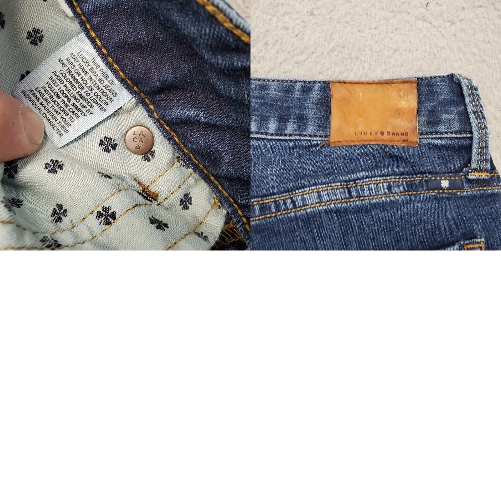 Lucky Brand Lucky Brand Lolita Skinny Jeans Womens 6 Blue Denim Stretch Faded Whiskered Regular 28.25 Inseam 5-Pocket Womens Jeans Blue Denim Slim Fit Size 28" / US 6 / IT 42 - 8 Thumbnail