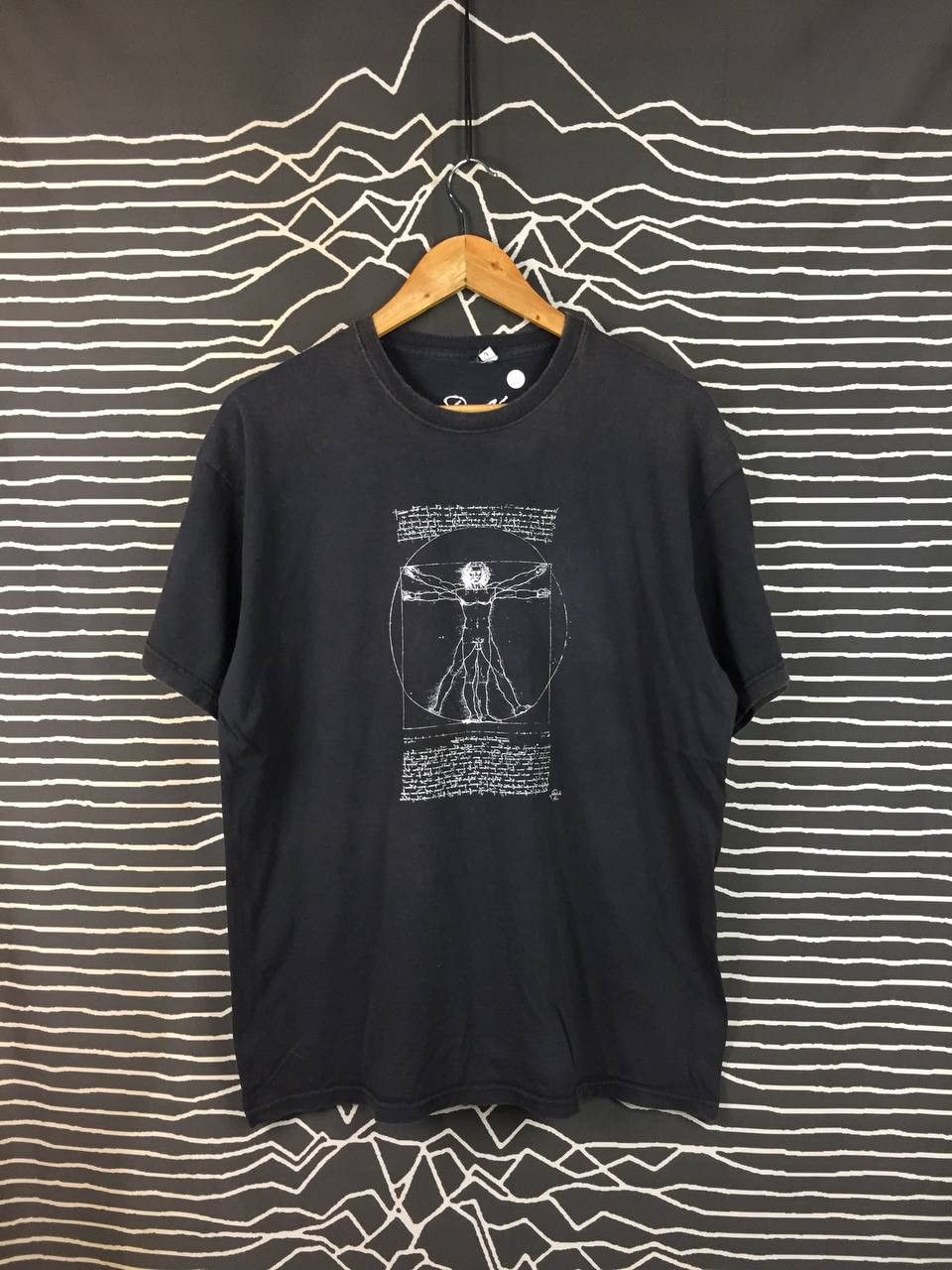 Vintage Vtg Leonardo Da Vinci Vitruvian Man Anatomy Diagram Art Tee Size US L / EU 52-54 / 3 - 2 Thumbnail