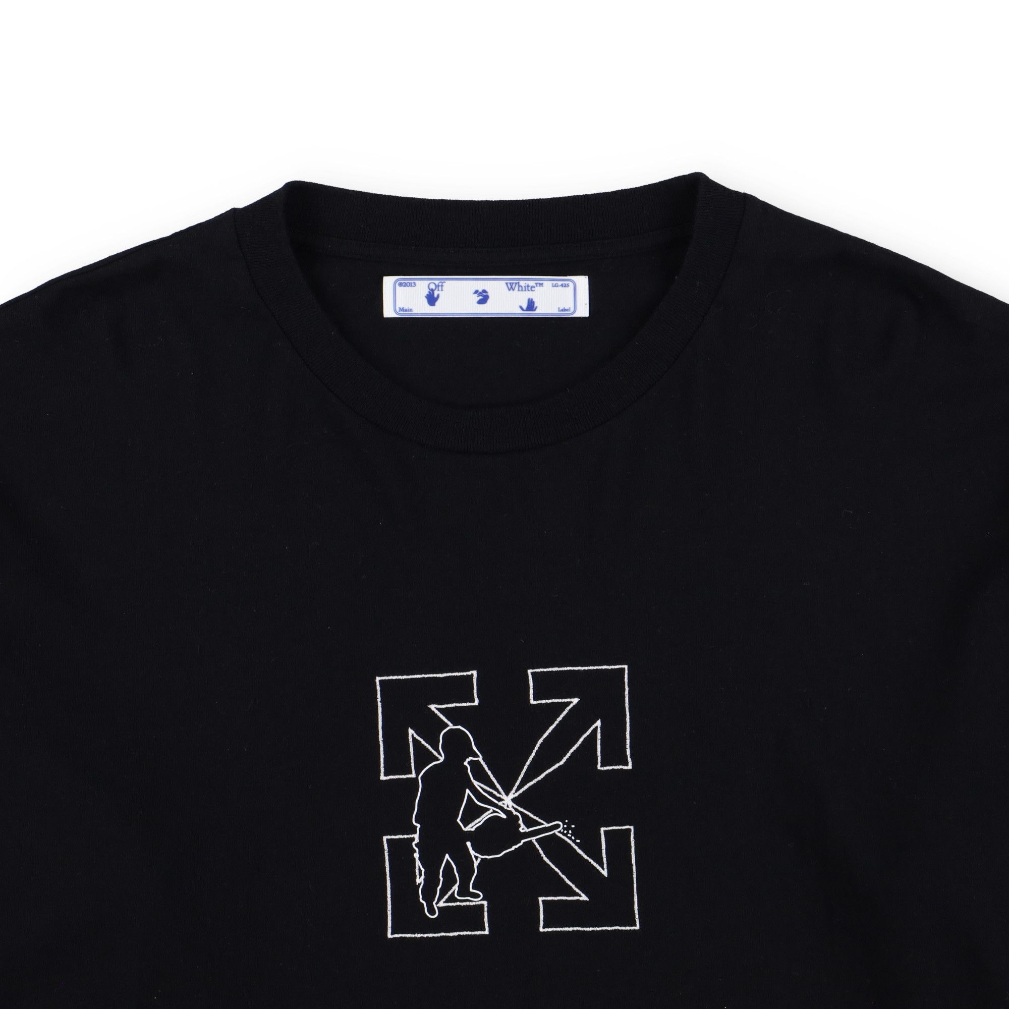 Off-White Black Worker Arrows Logo Double Layer LS T-Shirt Size US L / EU 52-54 / 3 - 8 Thumbnail