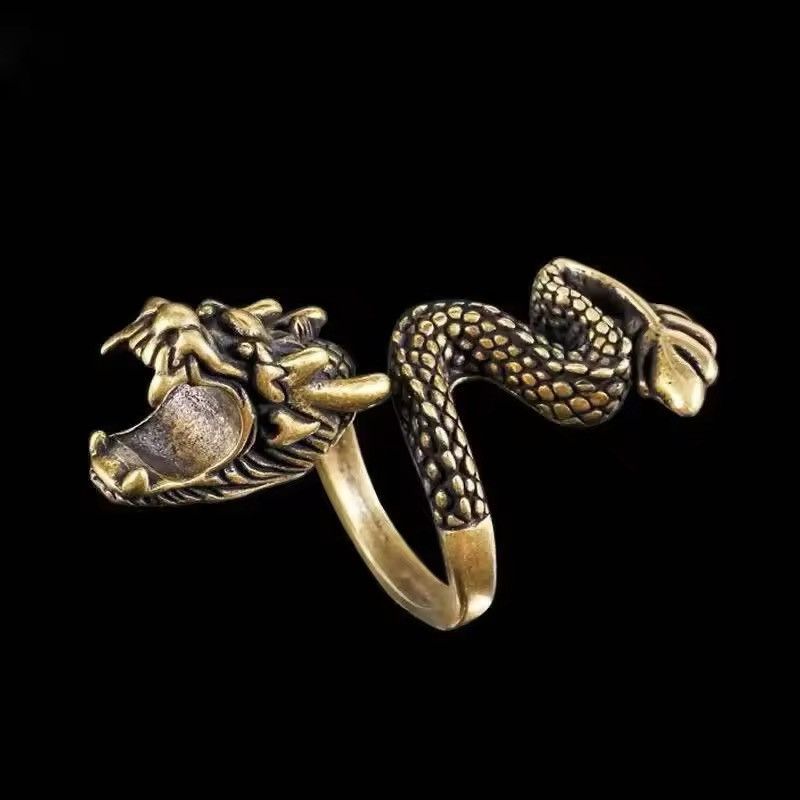 Jewelry × Vintage Dragon Cigarette Holder Ring Size ONE SIZE - 4 Thumbnail