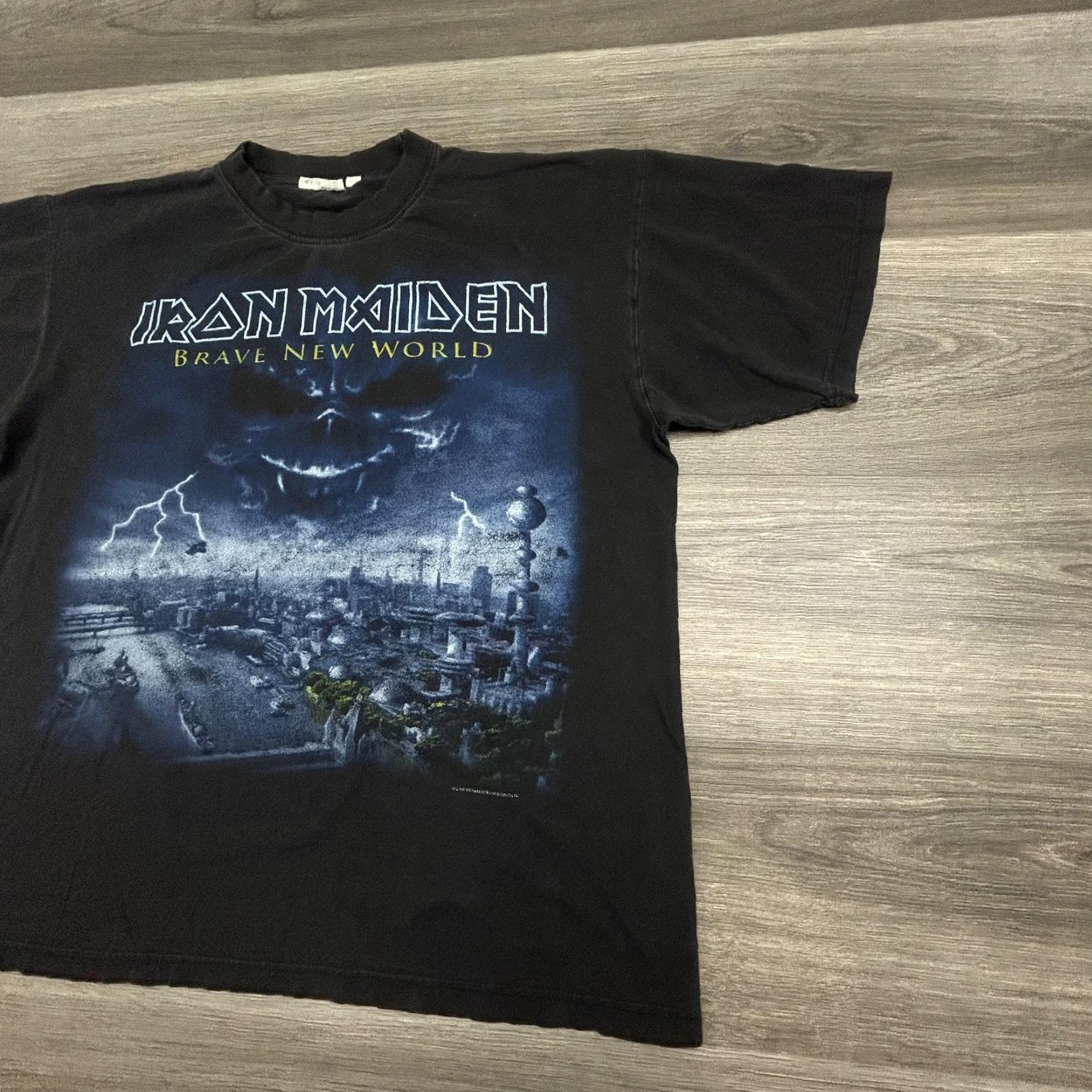 Vintage VINTAGE Iron Maiden Shirt Mens XL Black Brave New World Double Sided 2010 Euro Size US XL / EU 56 / 4 - 4 Thumbnail