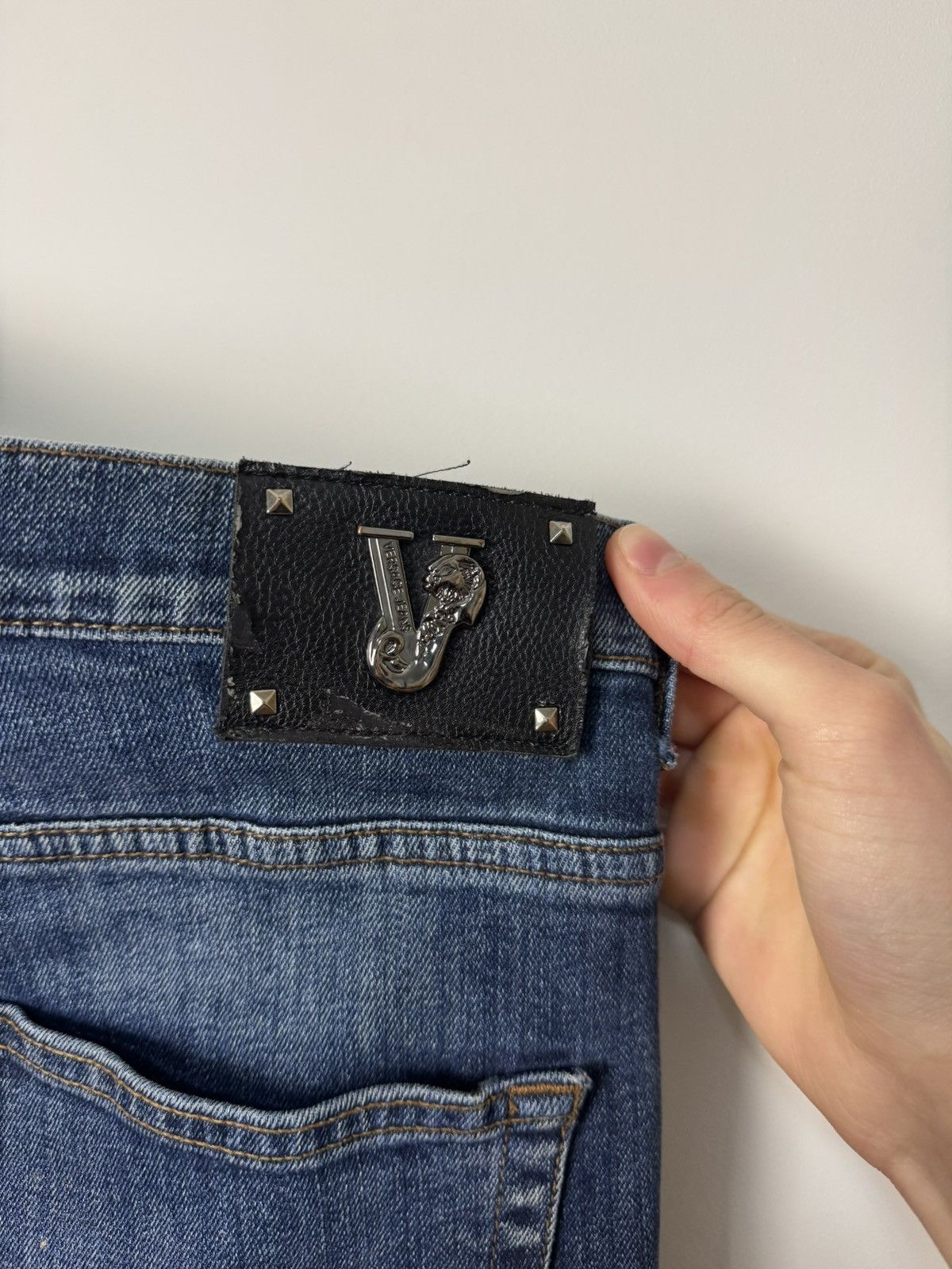 Versace Versace Jeans Metal Logo Denim Luxury Designer Y2K style Size US 31 - 15 Thumbnail