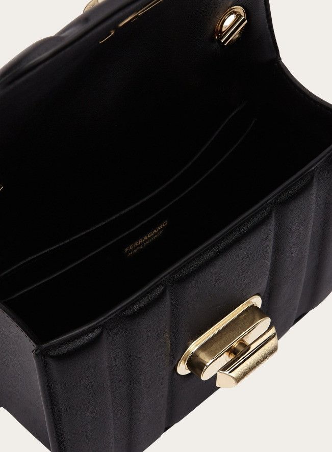 Salvatore Ferragamo o1s1rm0924 Size: OS / Embosse Leather Mini Bag in Black Size ONE SIZE - 5 Thumbnail