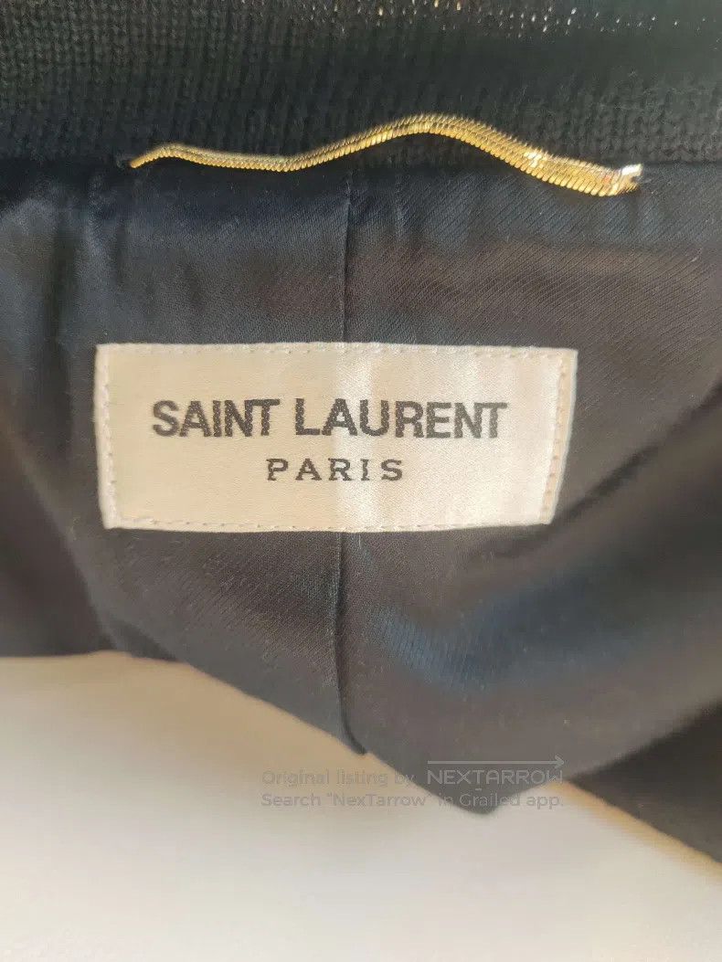 Saint Laurent Paris Saint Laurent Paris Black and White Patchwork Baseball Jac Size US XS / EU 42 / 0 - 3 Thumbnail