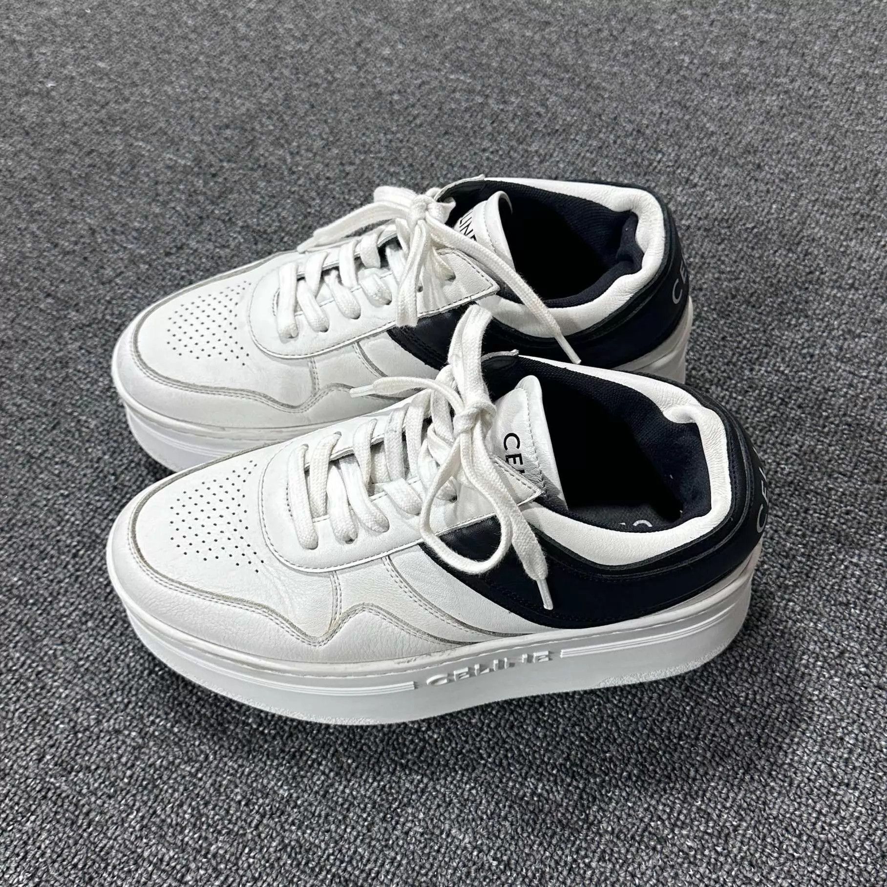 Celine Celine white letter logo platform skate shoes 37 98 new Size US 6.5 / IT 36.5 - 1 Thumbnail
