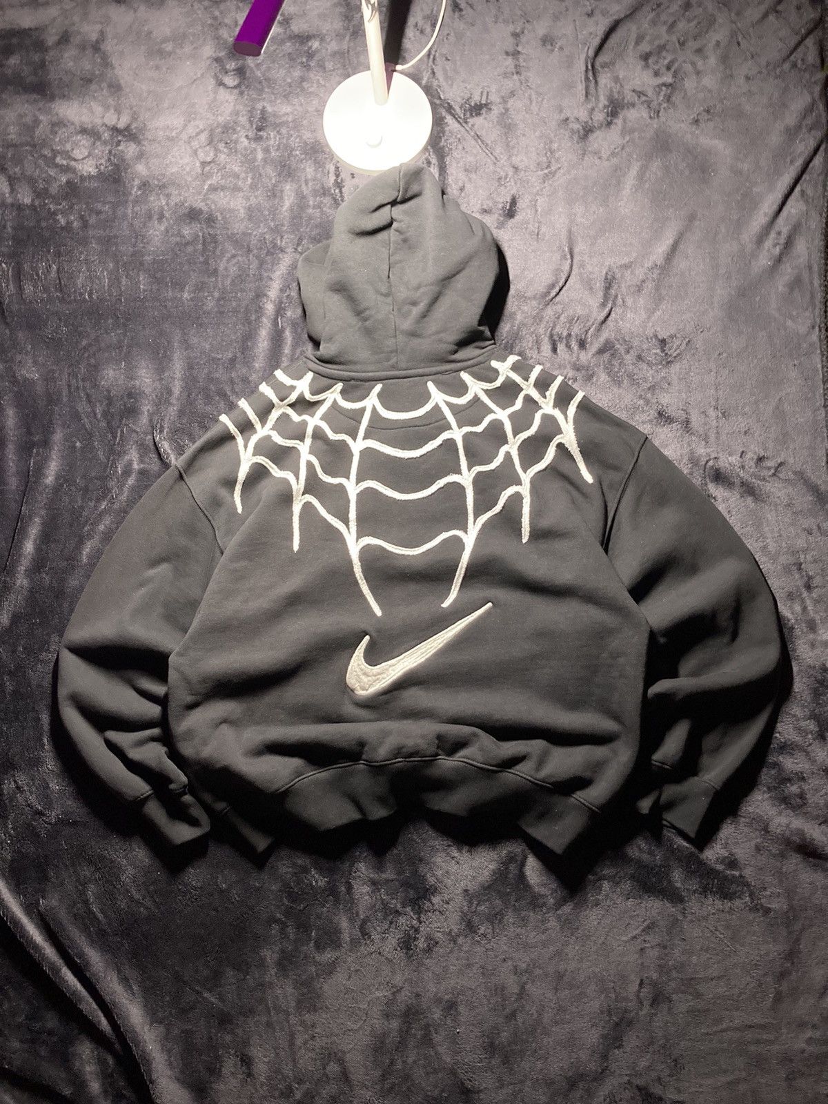 Nike × Vintage ⛩️Nike hoodie custom vintage y2k center logo spider web 1of1 Size US L / EU 52-54 / 3 - 1 Thumbnail