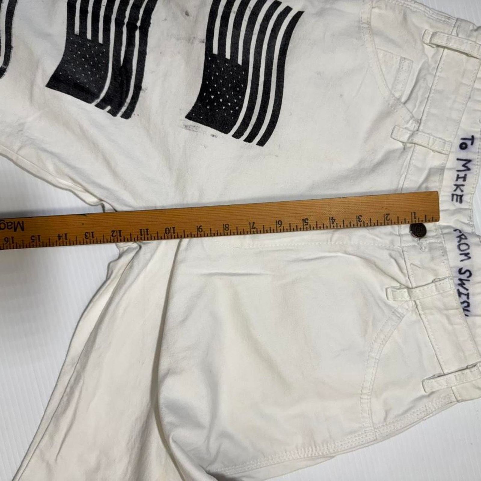 Dickies Men’s dickies pants custom 3 American flag stencils 31x30 Size US 31 - 5 Thumbnail