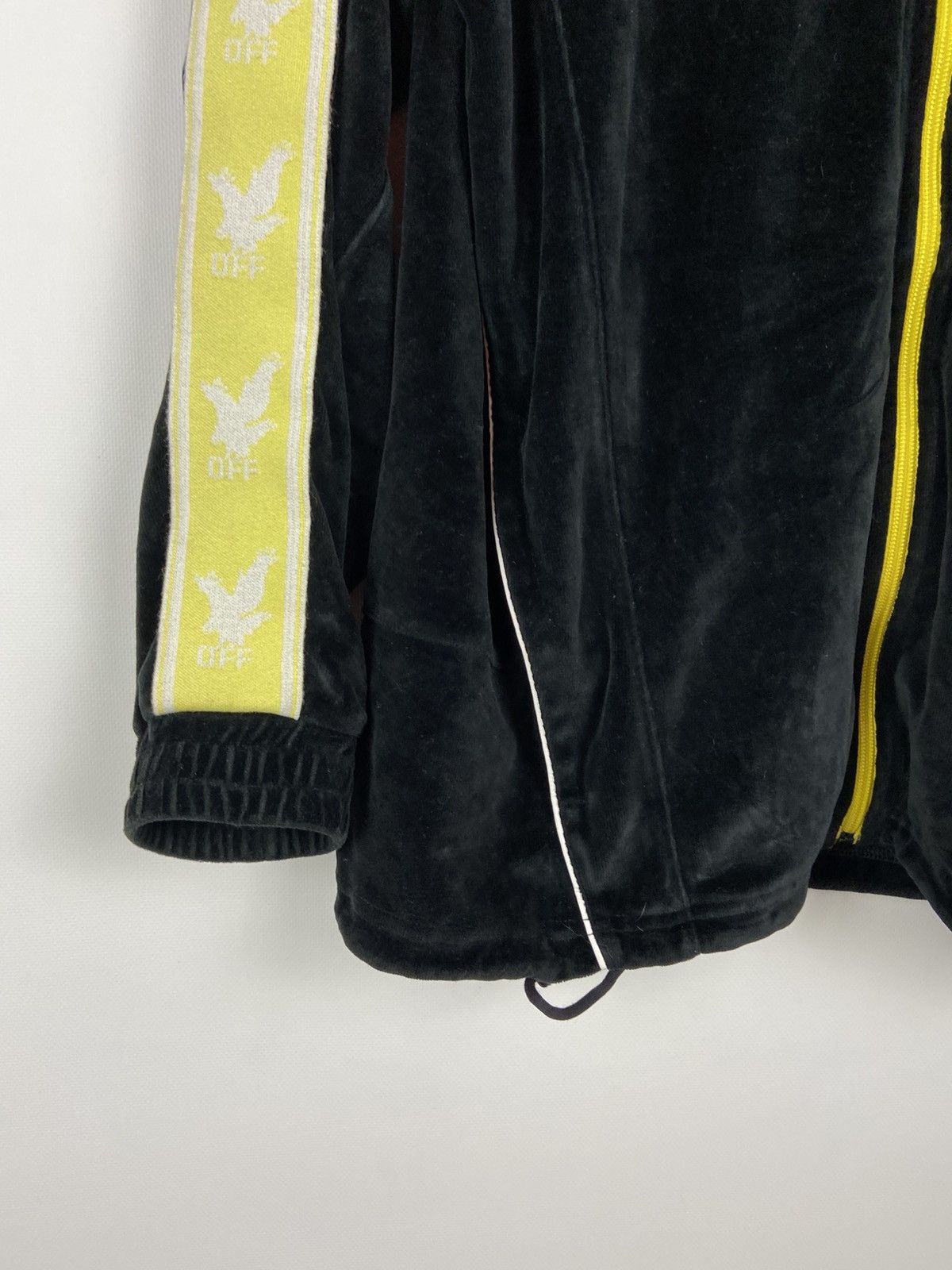 Off-White RRP$700 Off White Logo Intarsia Velour Track Jacket Mens Size US XS / EU 42 / 0 - 8 Thumbnail