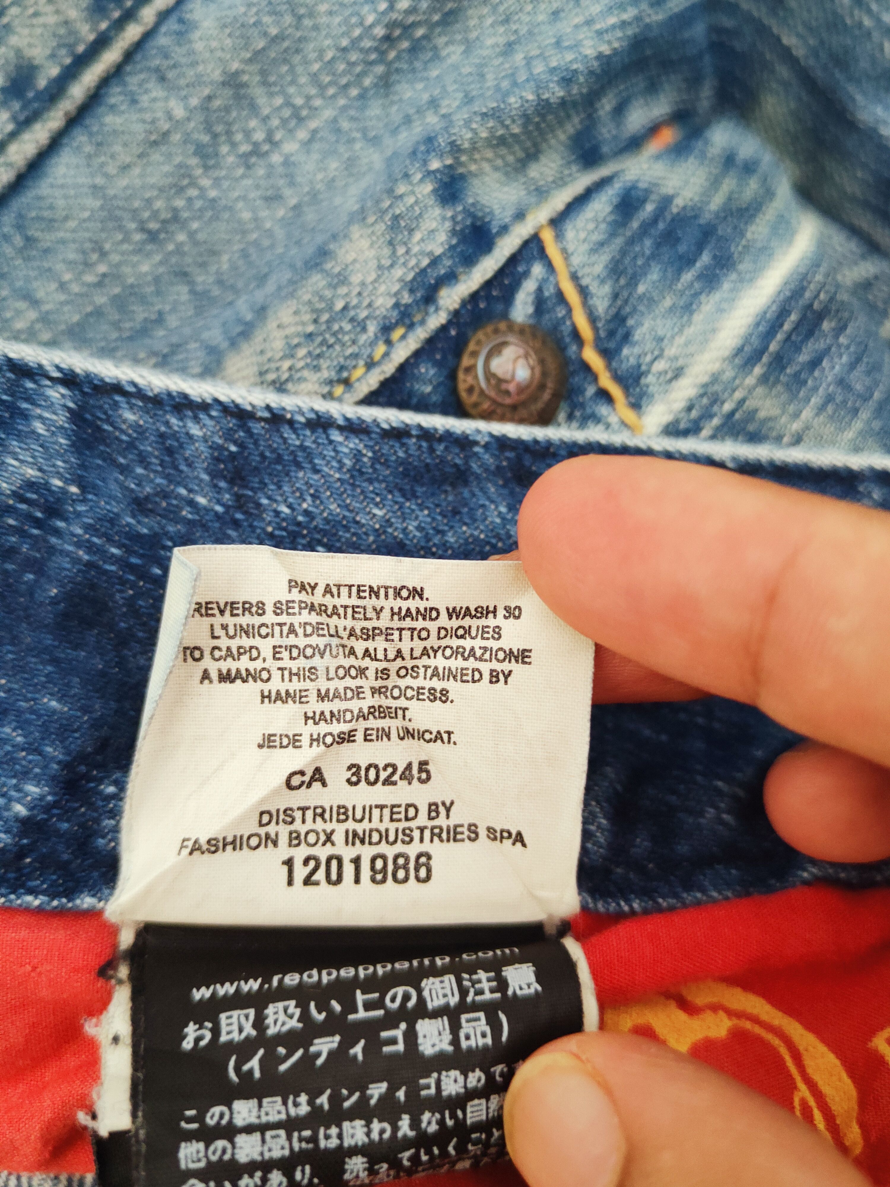 Japanese Brand Redpepper Blue Distressed Ripped Jeans #S2698 Size 31" - 20 Thumbnail
