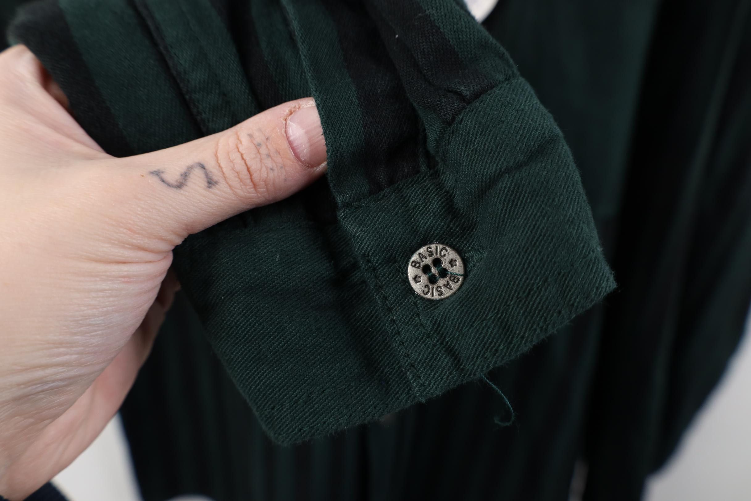 Vintage Deadstock Vintage 90s Streetwear Denim Button Shirt Green Size US L / EU 52-54 / 3 - 9 Thumbnail