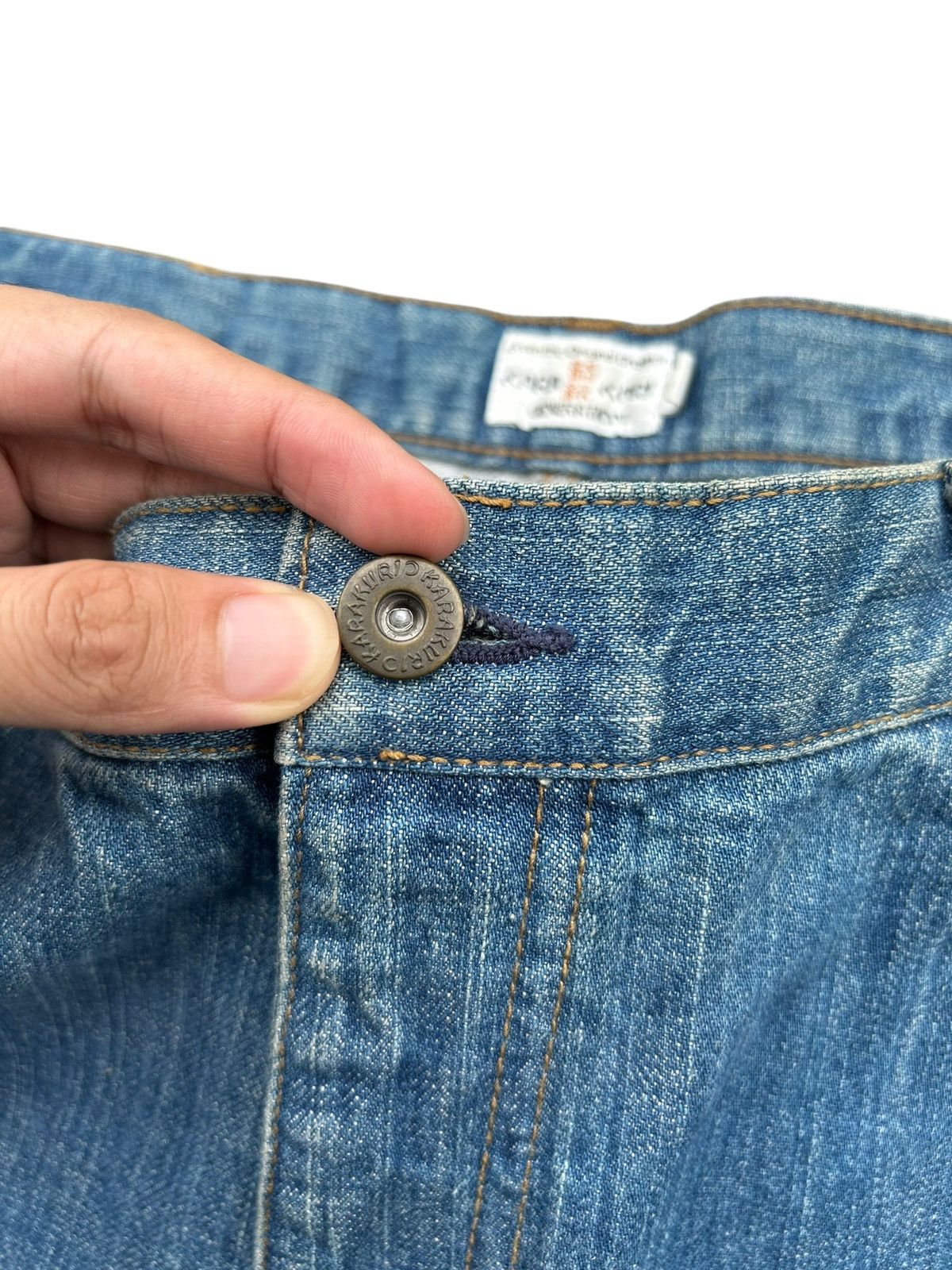 Kapital KARAKURI Japanese Brand Rare Big Koi Denim Jeans Size US 38 / EU 54 - 9 Thumbnail