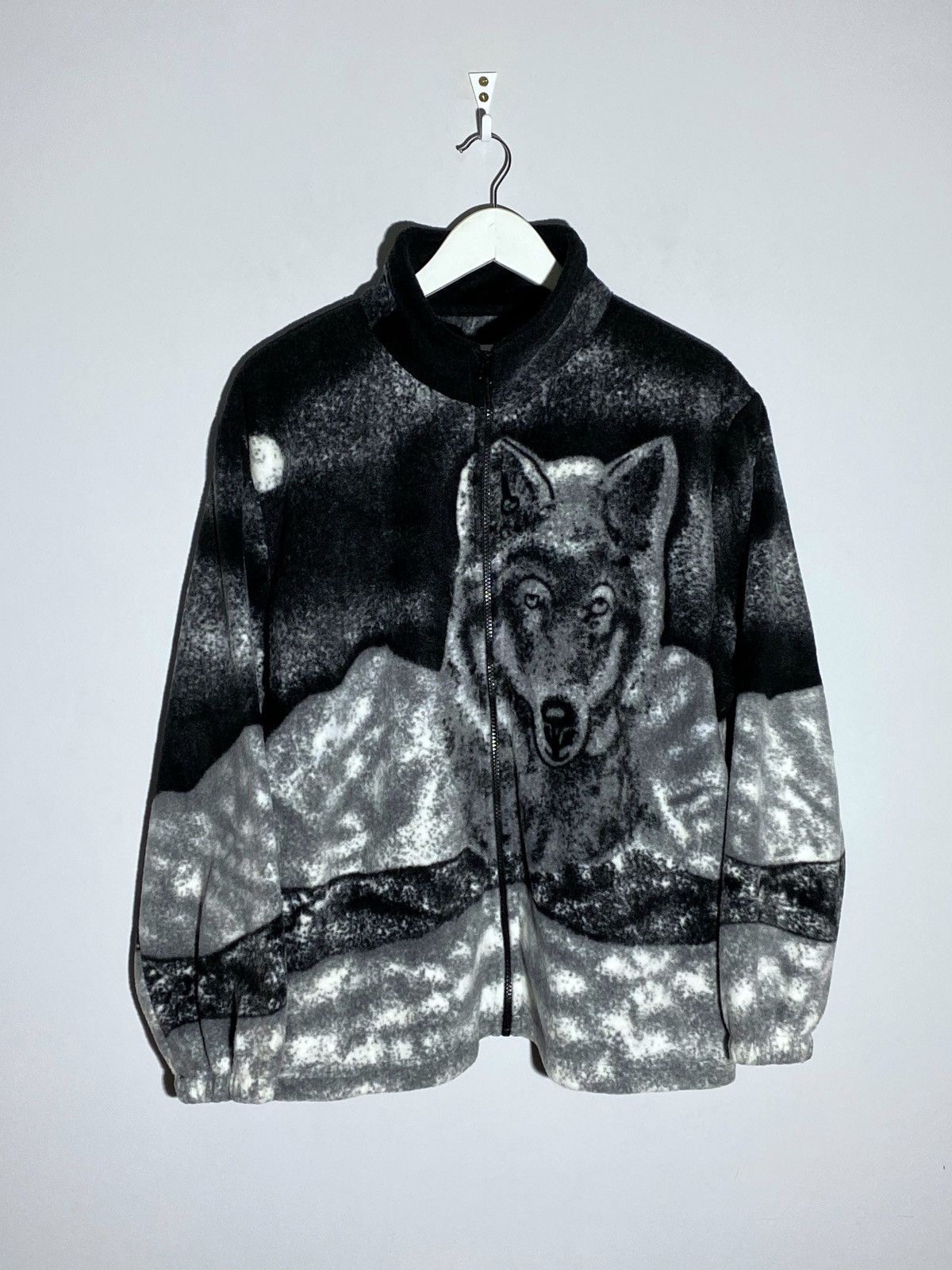 Vintage Vintage All Over Print Wolf Fleece Jacket Supreme Vibes Rare Size US M / EU 48-50 / 2 - 1 Thumbnail