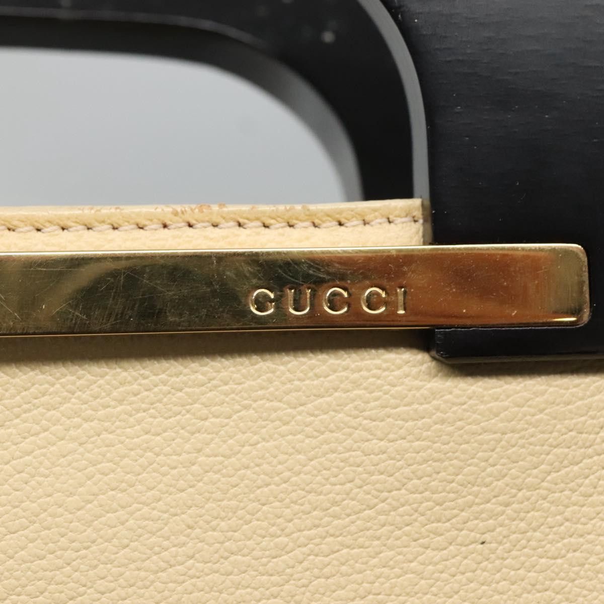 Gucci GUCCI Hand Bag Leather Beige Gold Size ONE SIZE - 10 Thumbnail
