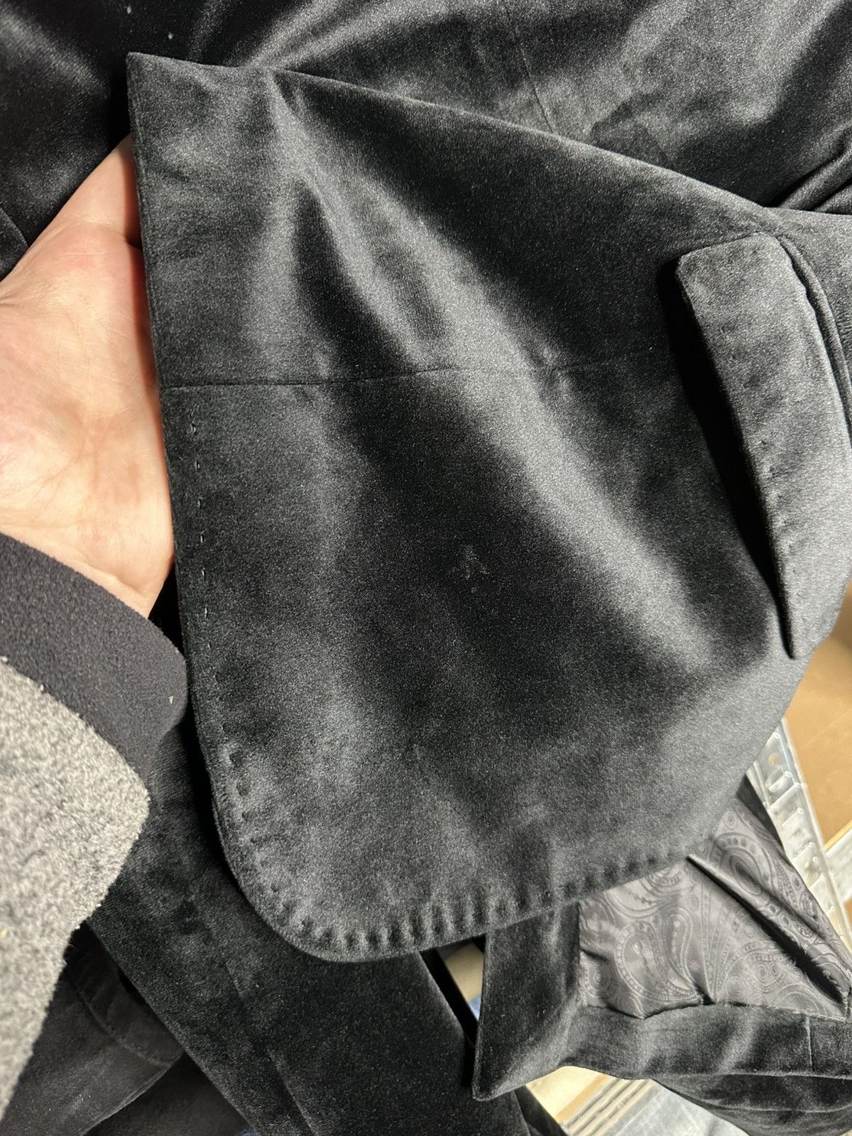 Gianni Feraud Gianni Ferraud Black Velvet Blazer Jacket Size 38R - 12 Thumbnail