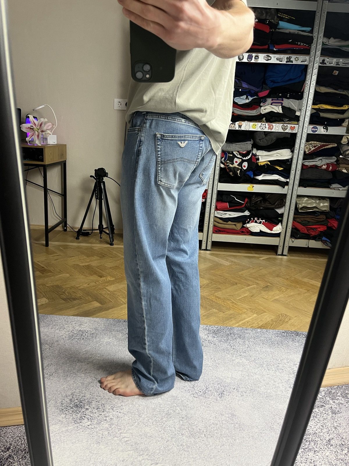 Armani × Vintage Vintage Y2K Armani Jeans Washed Denim Pants Jeans Streetwear Size US 34 / EU 50 - 5 Thumbnail